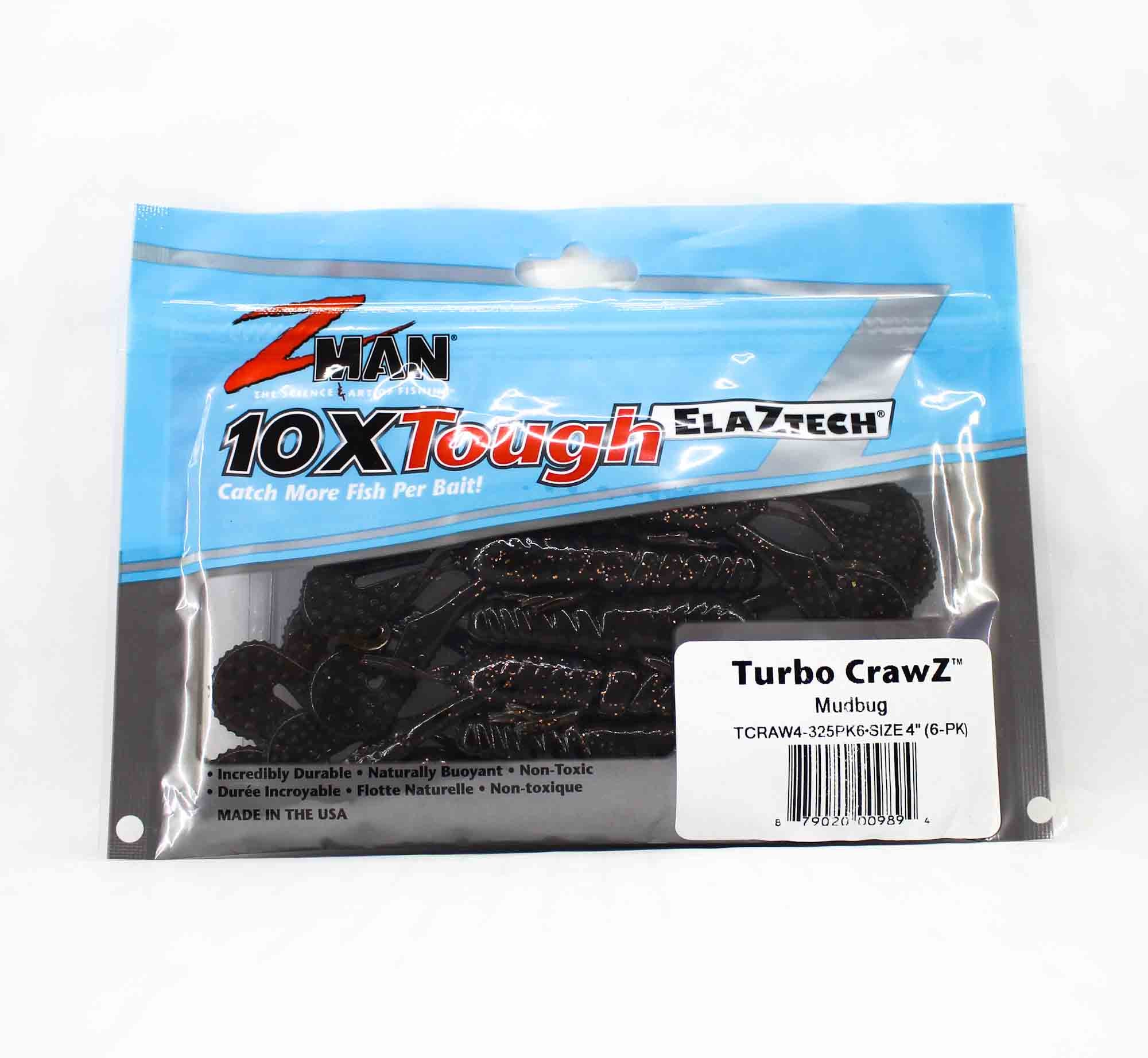 Zman Soft Lure Turbo CrawZ 4 Inch 6/Pack Mudbug (9894)