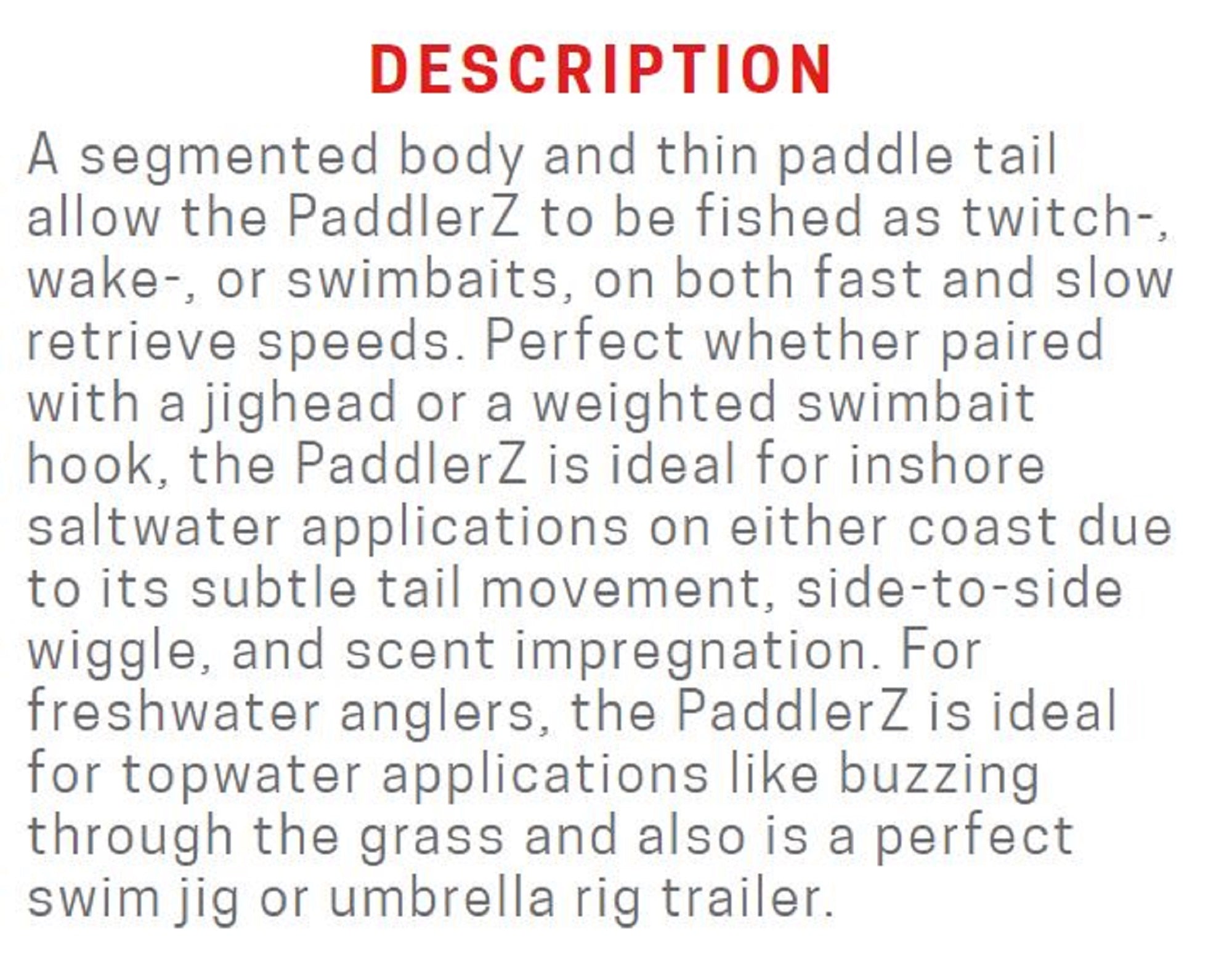 Zman Soft Lure Scented PaddlerZ 4 Inch 5/Pack Gold Rush (0082)