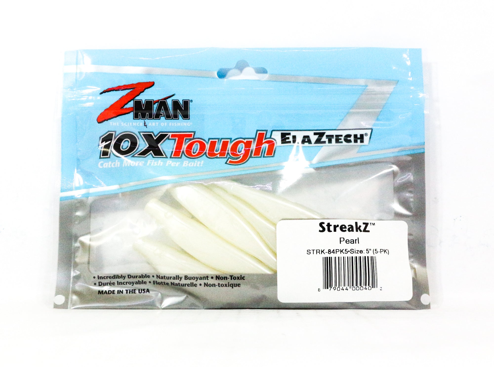 Zman Soft Lure StreakZ 5 Inch 5/Pack Pearl (0402)