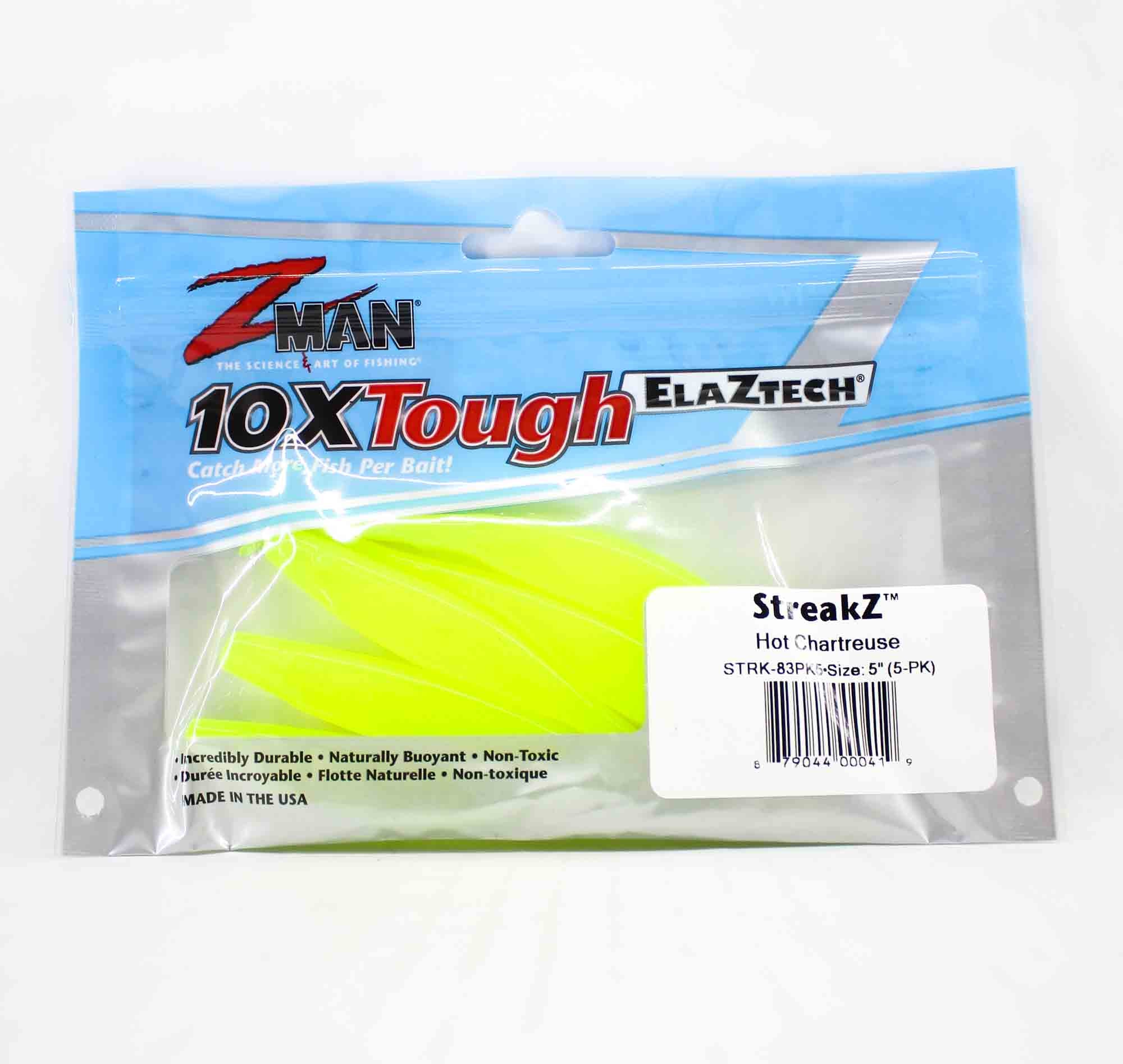 Zman Soft Lure StreakZ 5 Inch 5/Pack Hot Chart (0419)