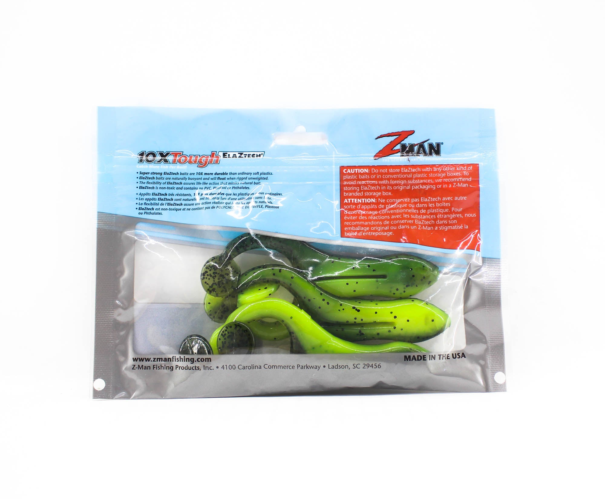 Zman Soft Lure Hard Leg Frogz 4 Inch 3/Pack Watermelon Chart (0457)