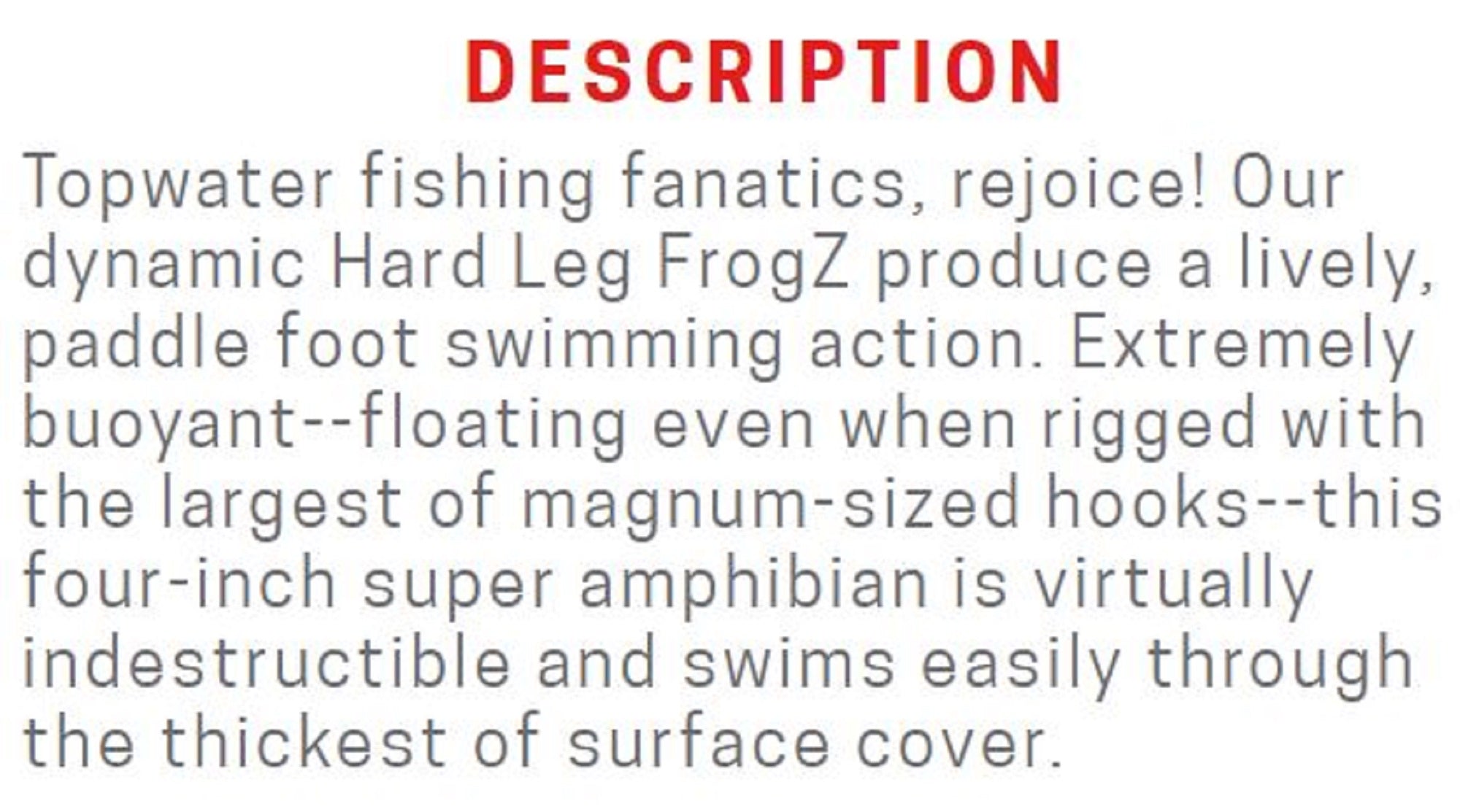 Zman Soft Lure Hard Leg Frogz 4 Inch 3/Pack Watermelon Chart (0457)