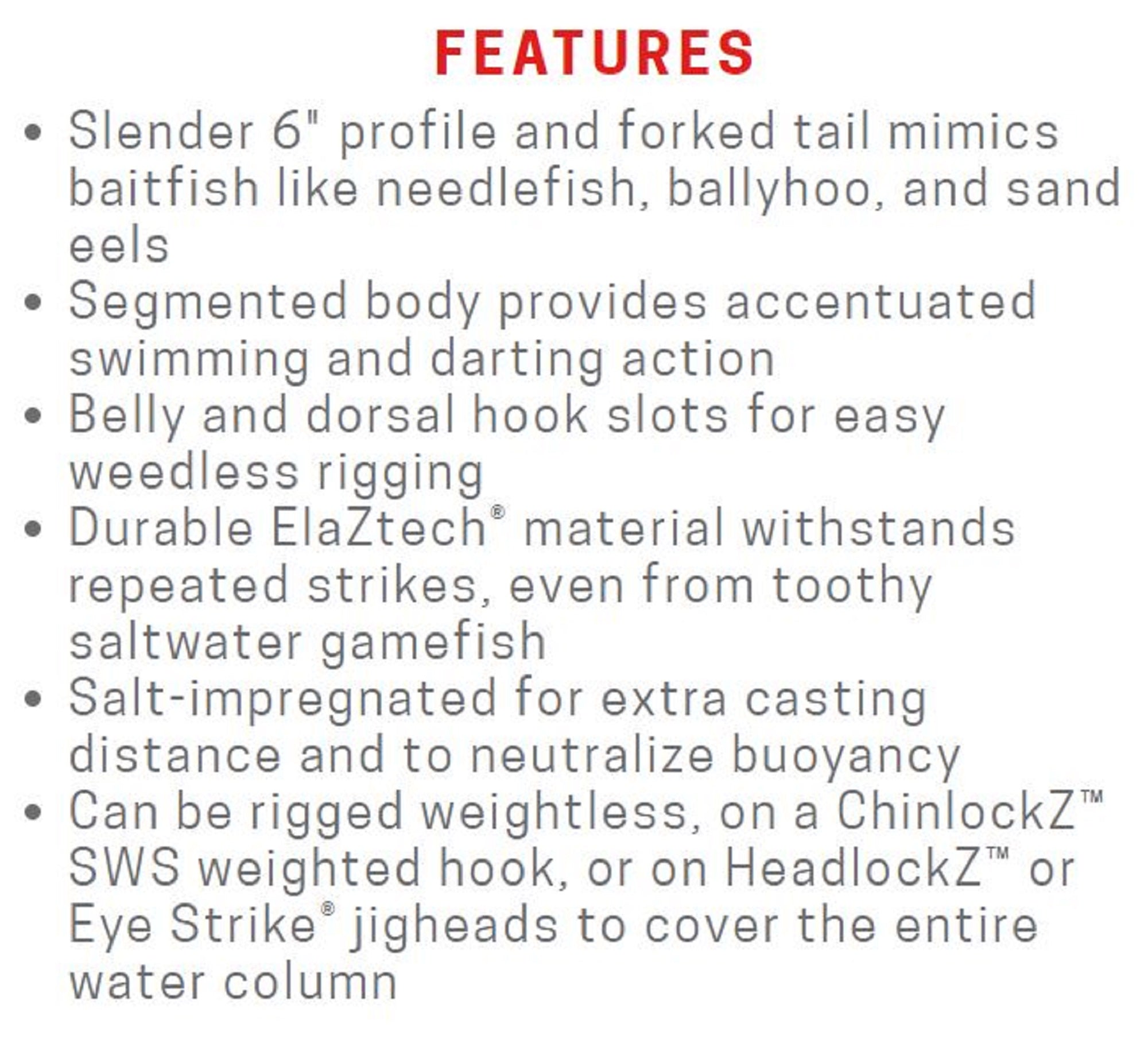 Zman Soft Lure DarterZ 6 Inch 5/Pack Smelt (1454)