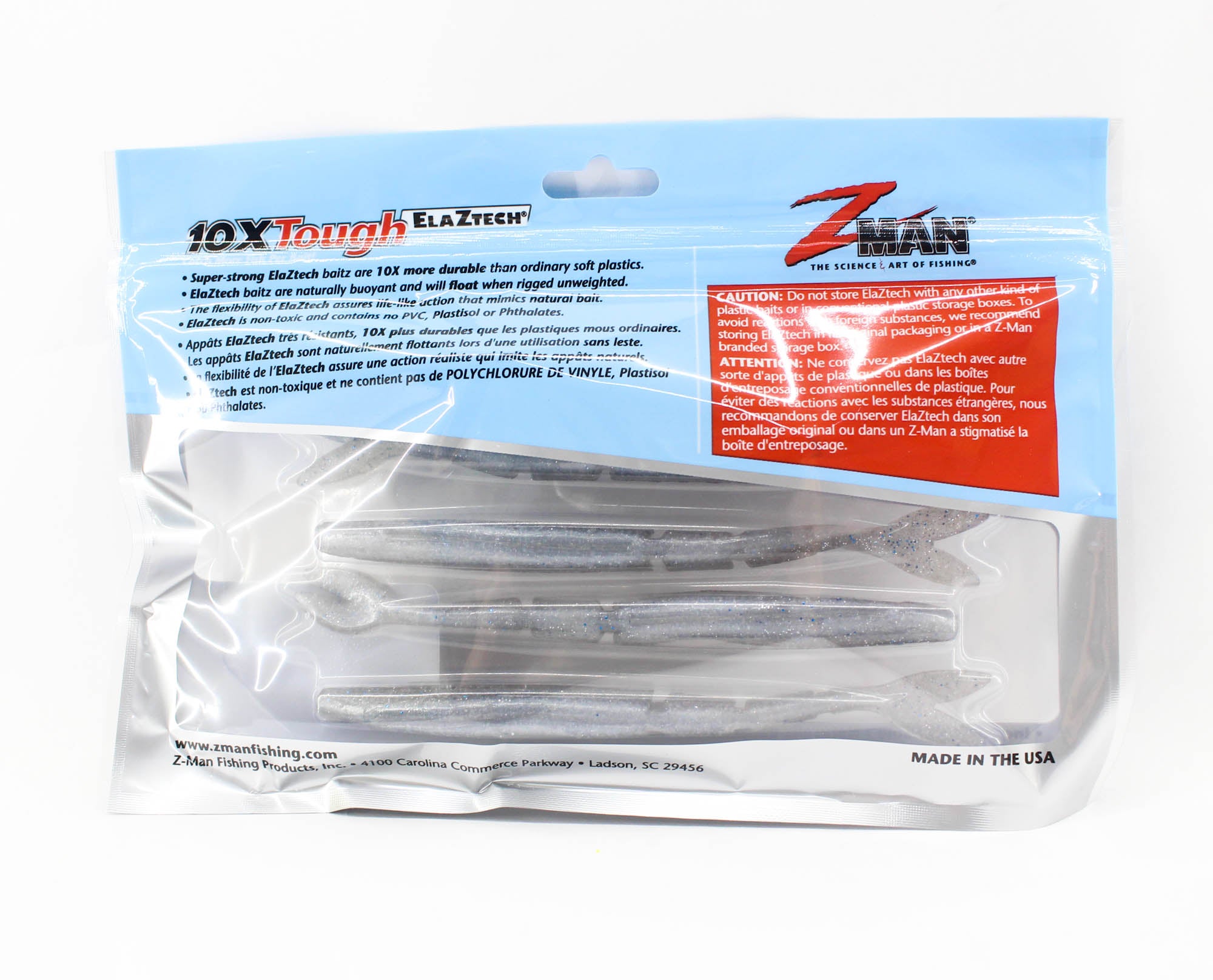 Zman Soft Lure DarterZ 6 Inch 5/Pack Smoky Shad (1478)