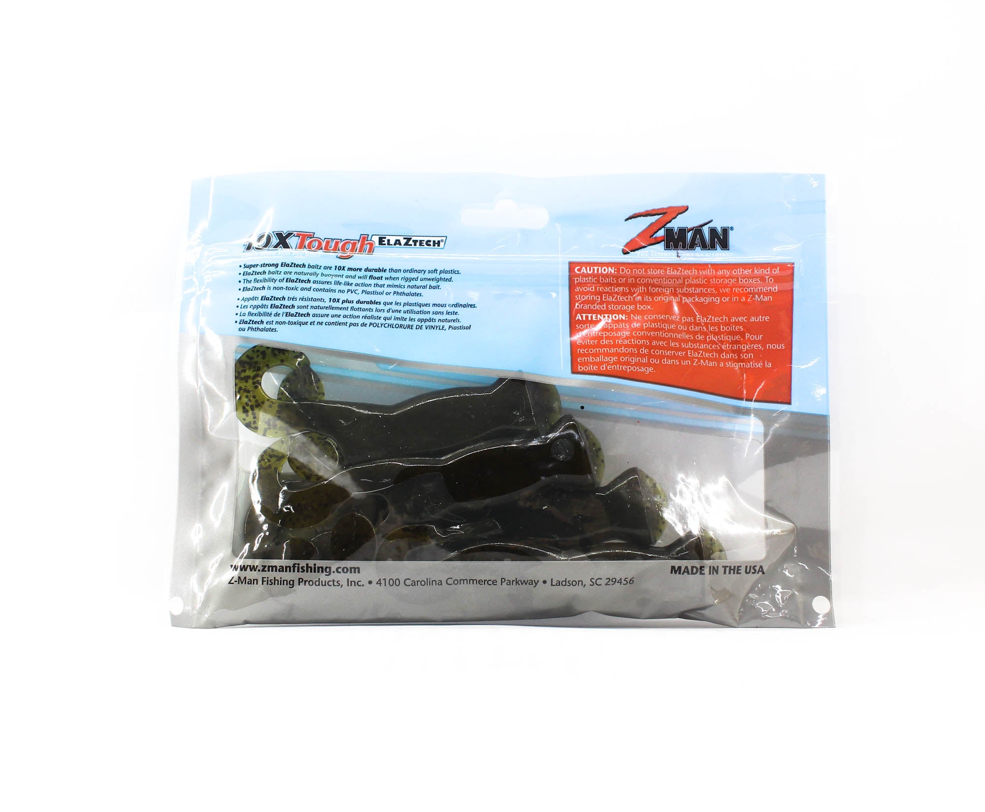 Zman Soft Lure Pop FrogZ 4 Inch 4/Pack Green Pumpkin (1843)