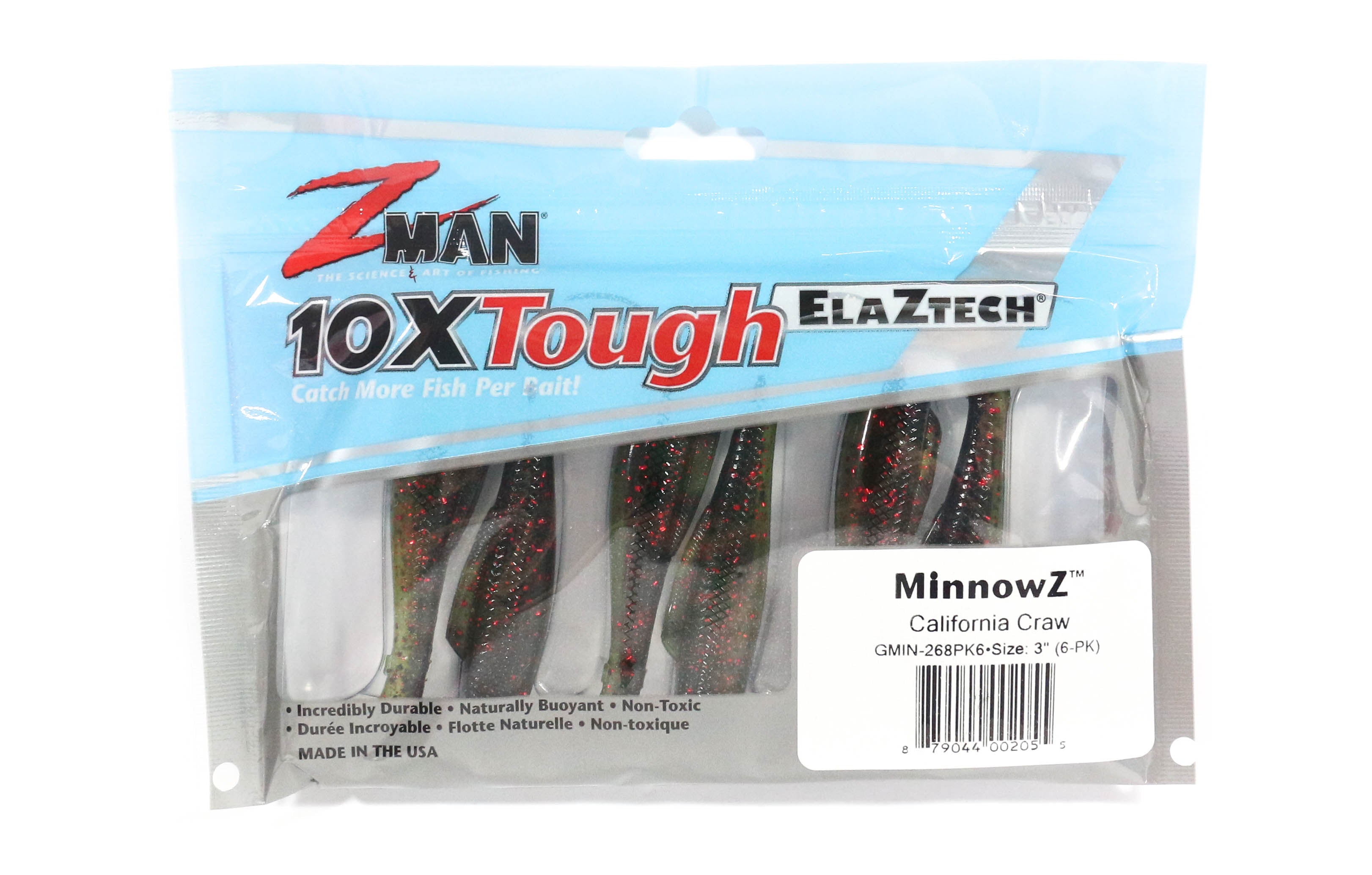 Zman Soft Lure MinnowZ 3 Inch 6/Pack California Craw (2055)
