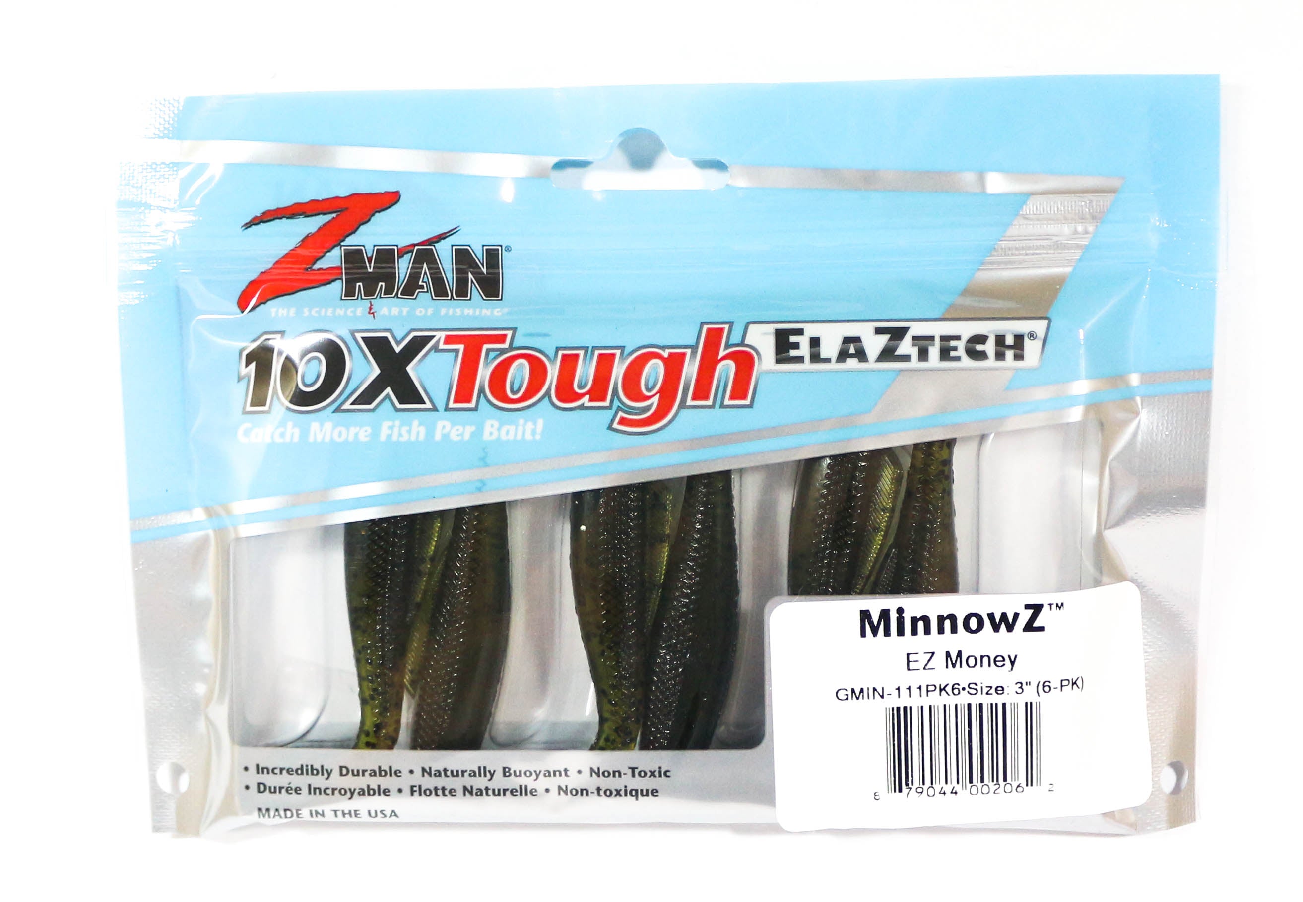 Zman Soft Lure MinnowZ 3 Inch 6/Pack Eazy Money (2062)