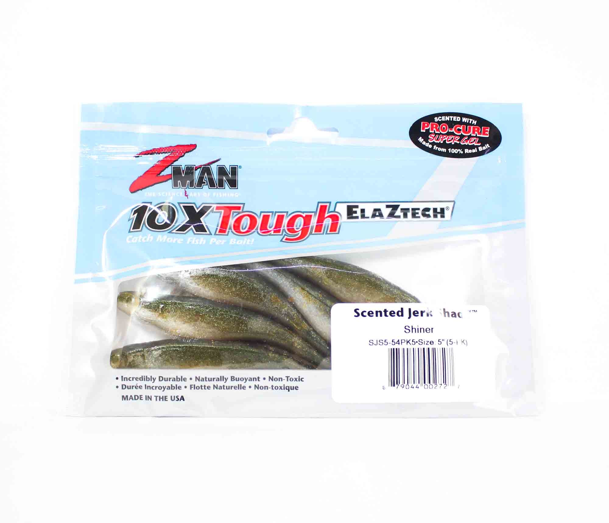 Zman Soft Lure Jerk ShadZ 5 Inch 5/Pack Shiner (2727)