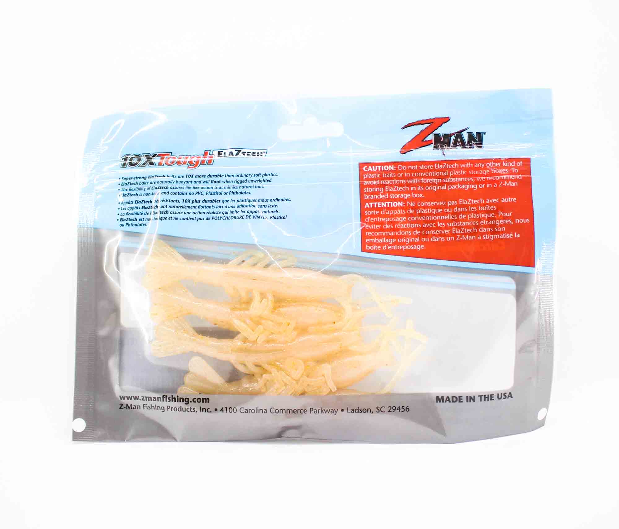 Zman Soft Lure Scented Shrimpz 3 Inch 5/Pack Natural (3229)