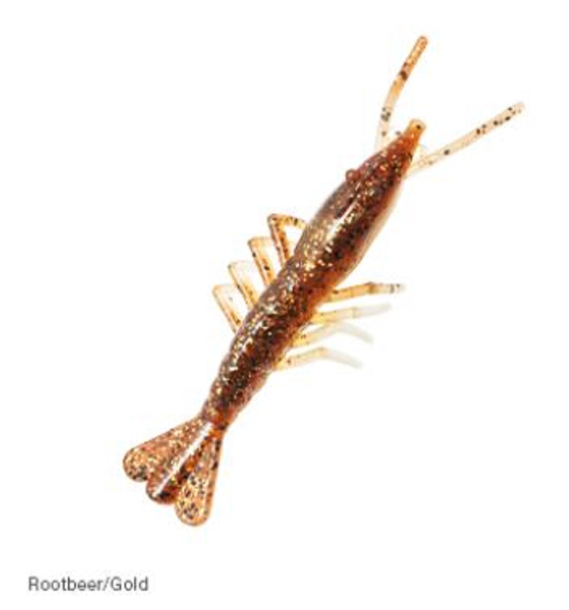 Zman Soft Lure Scented Shrimpz 3 Inch 5/Pack Rootbeer Gold (3236)