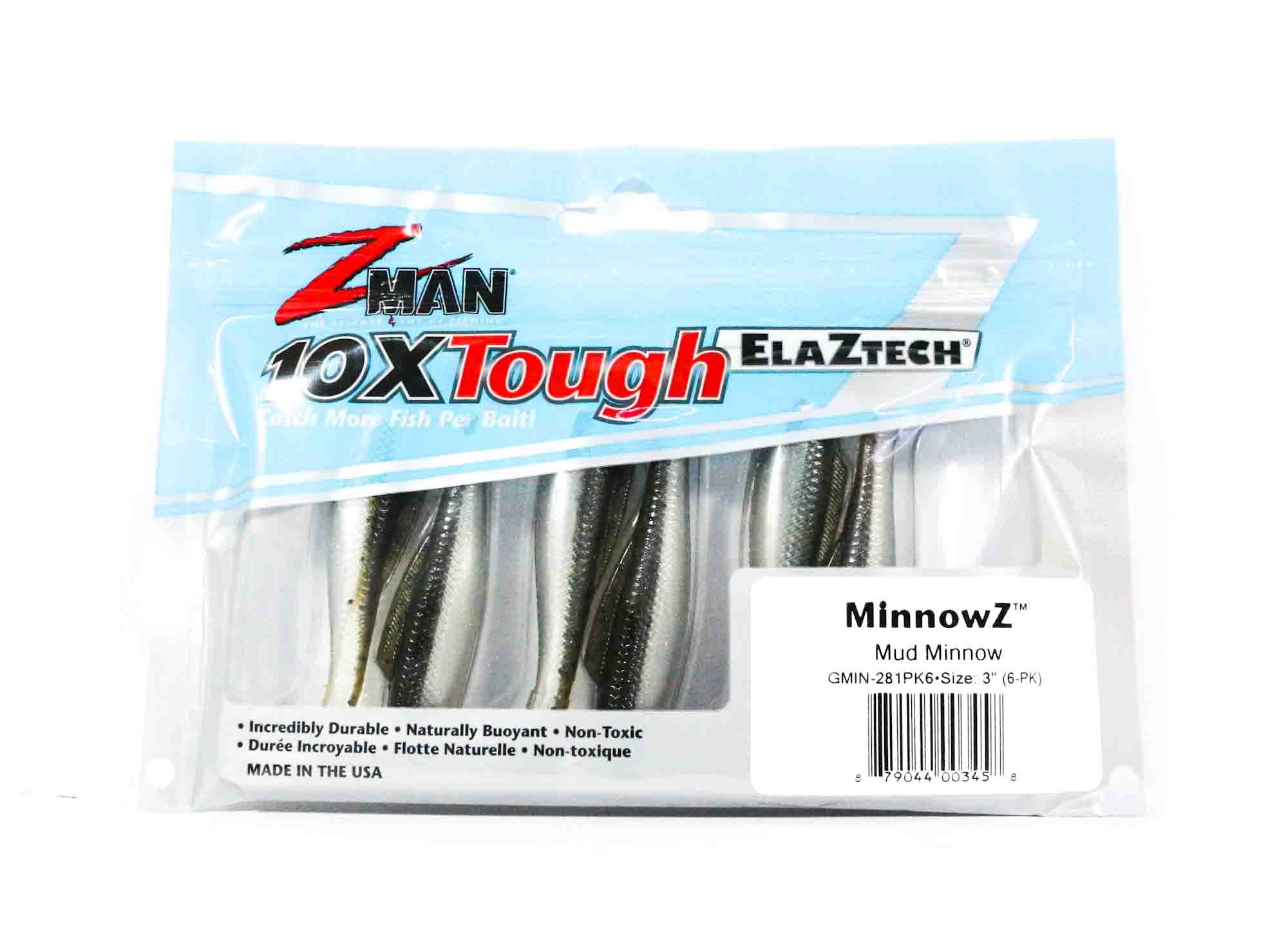 Zman Soft Lure MinnowZ 3 Inch 6/Pack Mud Minnow (3458)