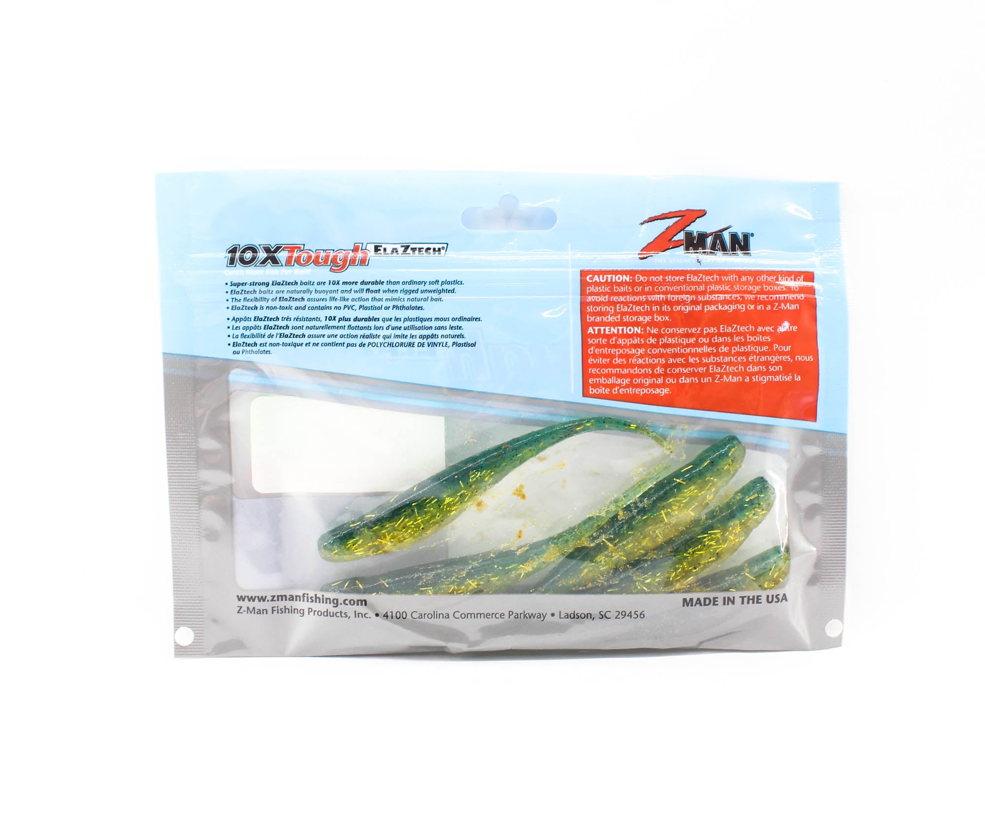 Zman Soft Lure Jerk ShadZ 4 Inch 5/Pack Gitter Done (3908)