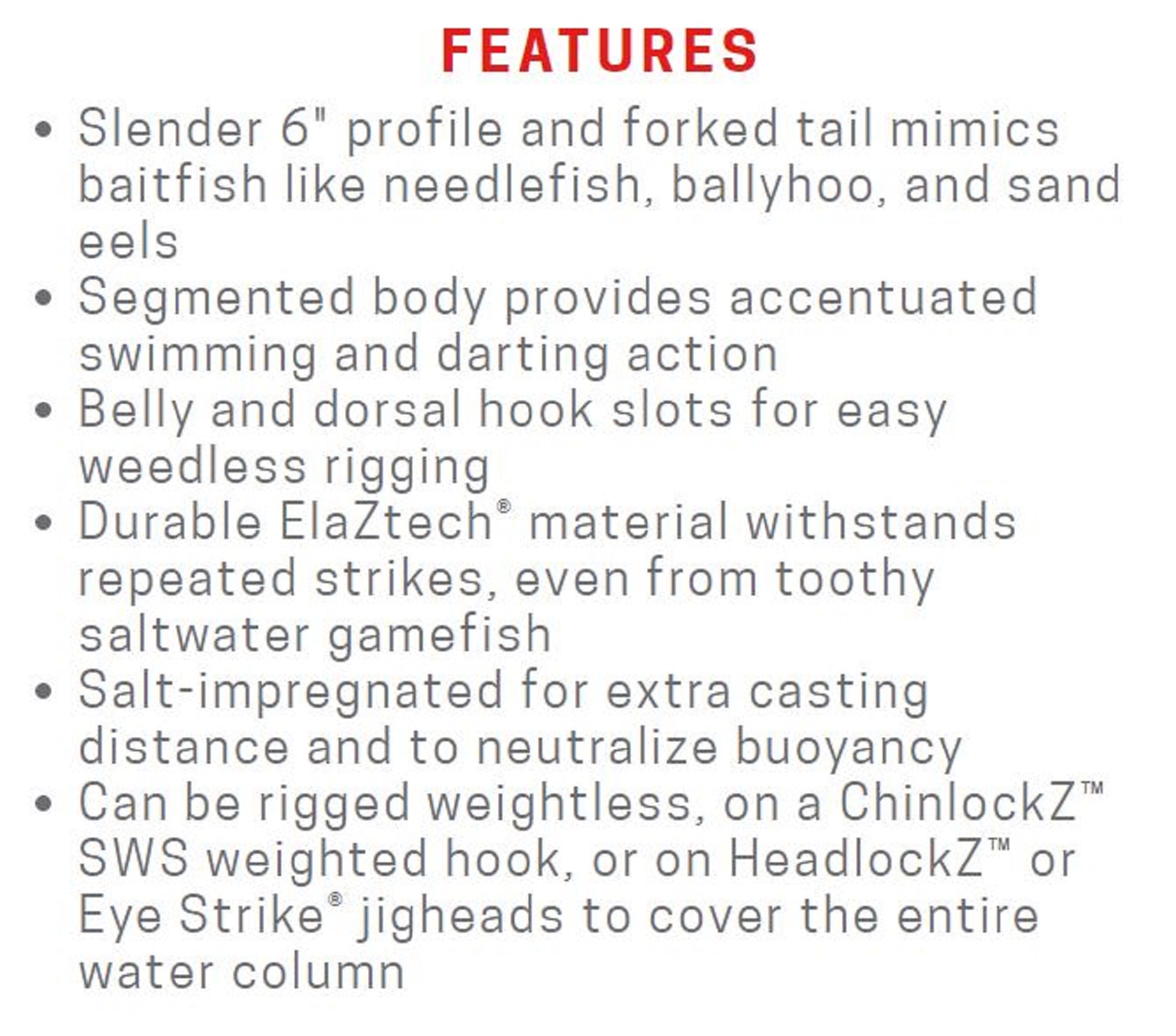 Zman Soft Lure DarterZ 6 Inch 5/Pack Sexy Mullet (4073)