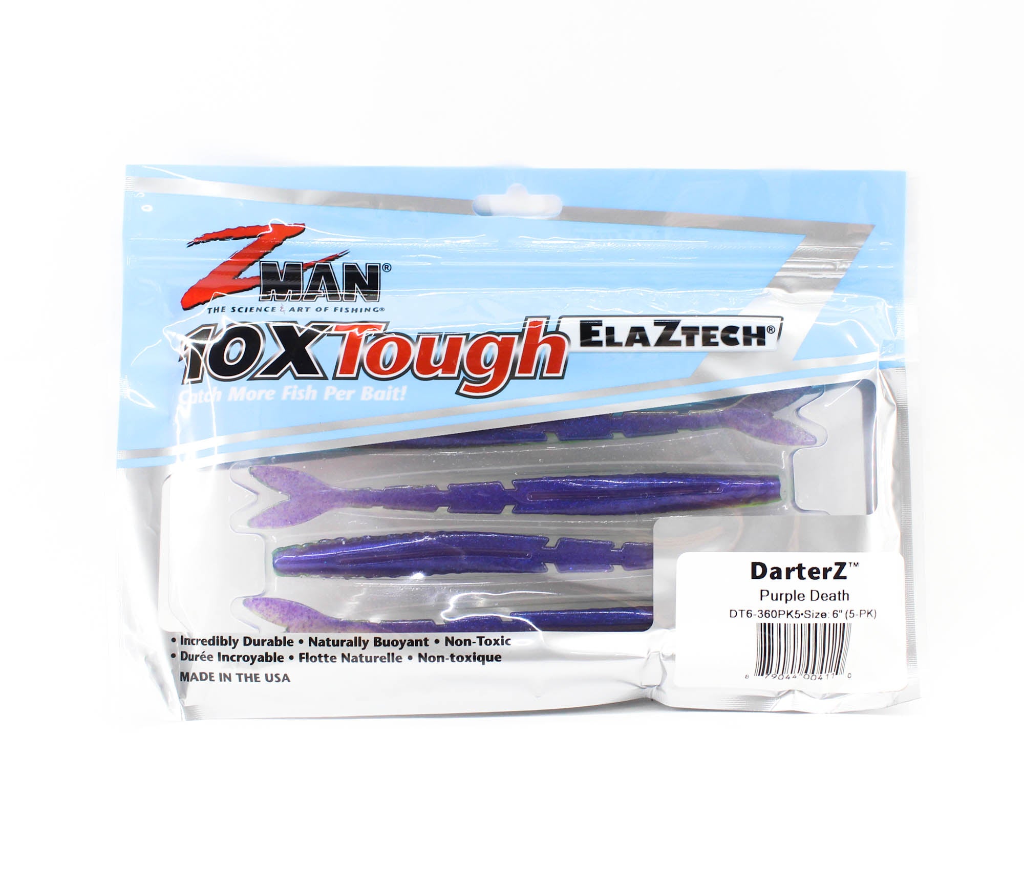Zman Soft Lure DarterZ 6 Inch 5/Pack Purple Death (4110)