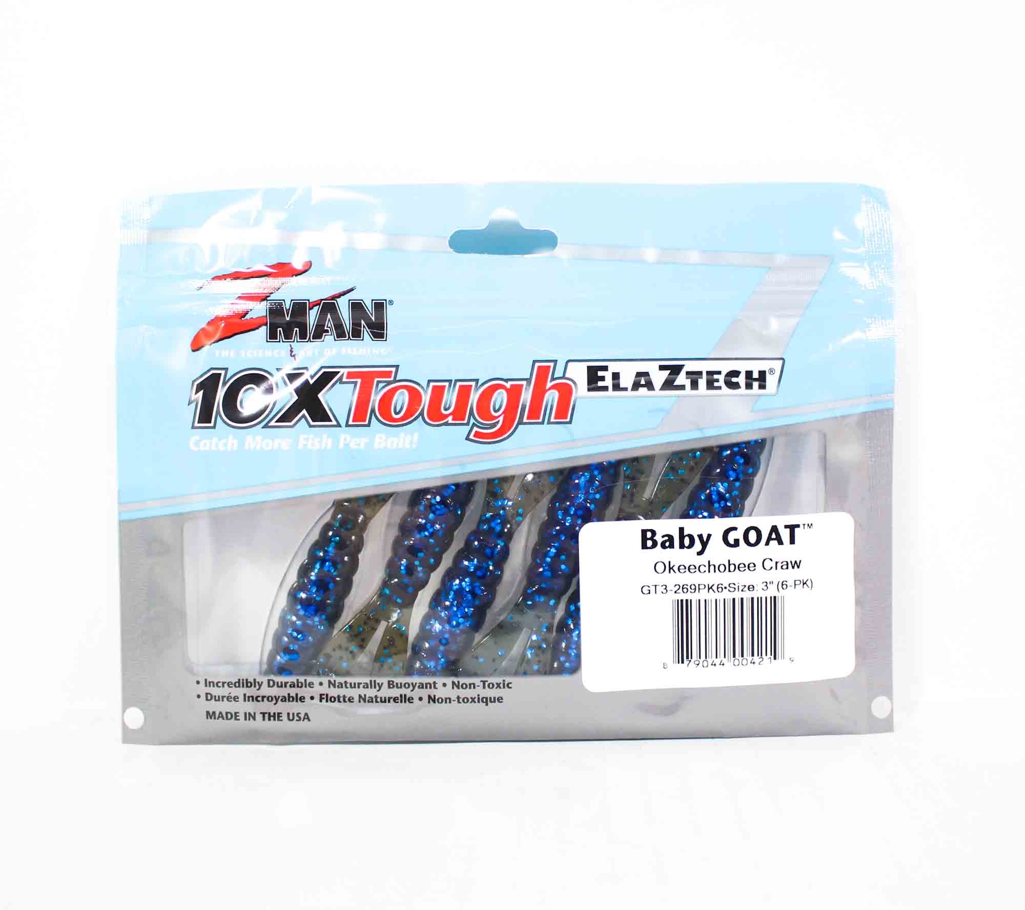 Zman Soft Lure Baby Goat 3 Inch 6/Pack Okeechobee Craw (4219)