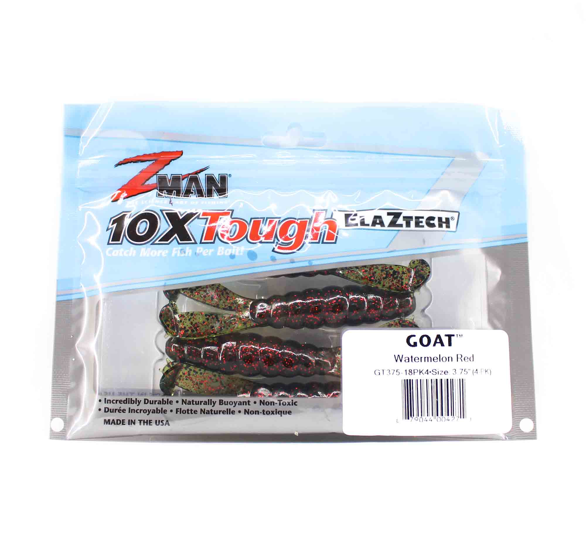 Zman Soft Lure Goat 3.75 Inch 4/Pack Watermelon Red (4271)