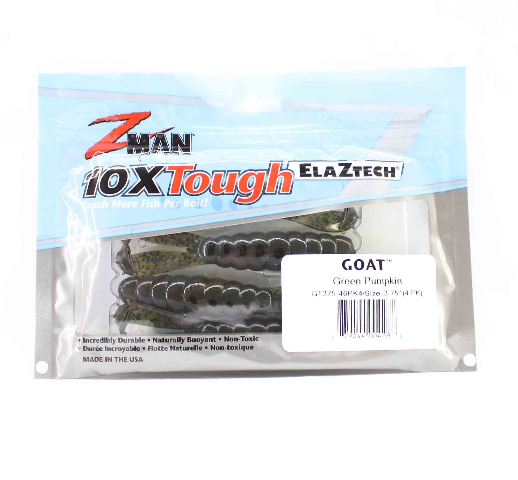 Zman Soft Lure Goat 3.75 Inch 4/Pack Green Pumpkin (4288)