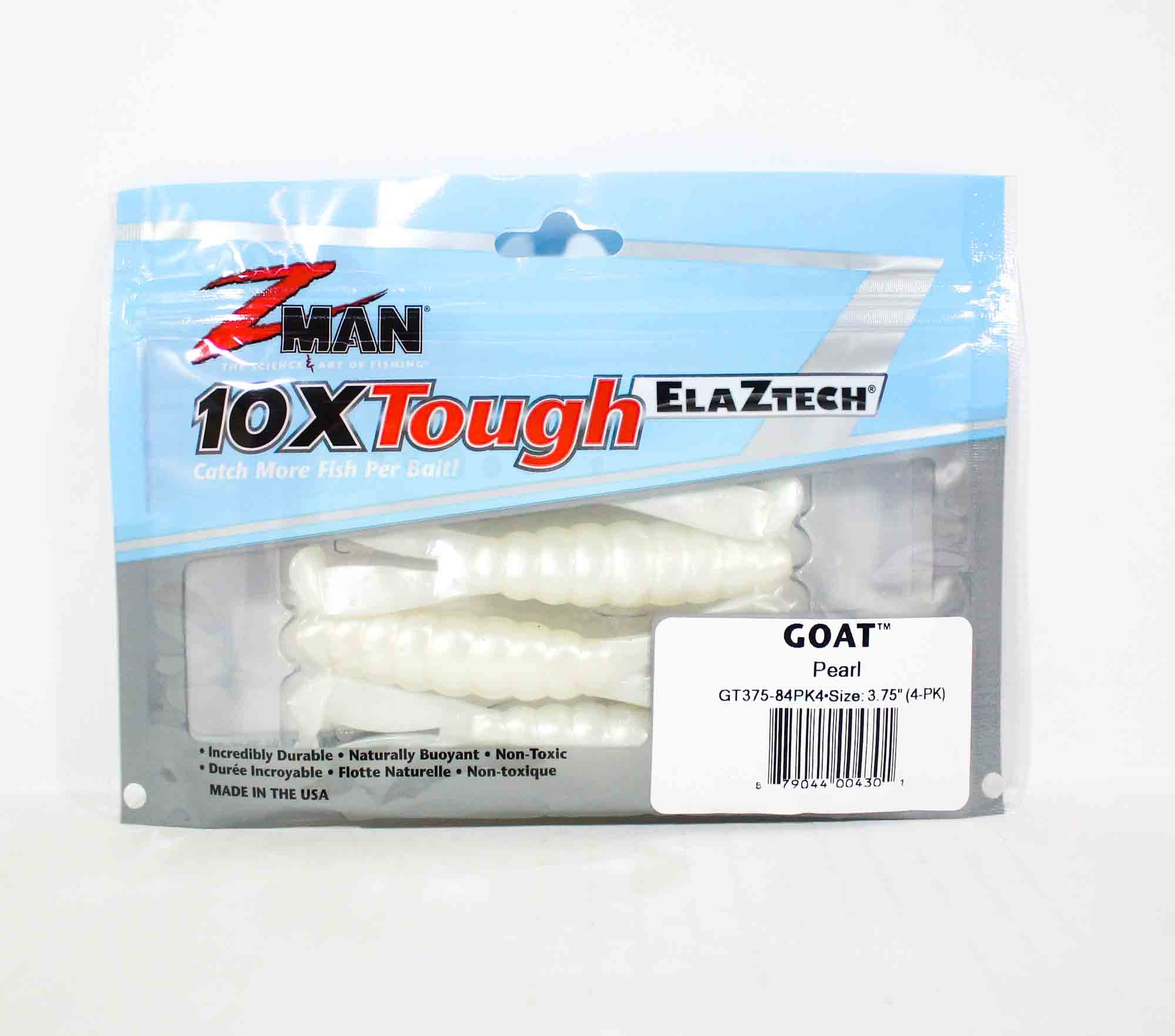 Zman Soft Lure Goat 3.75 Inch 4/Pack Pearl (4301)