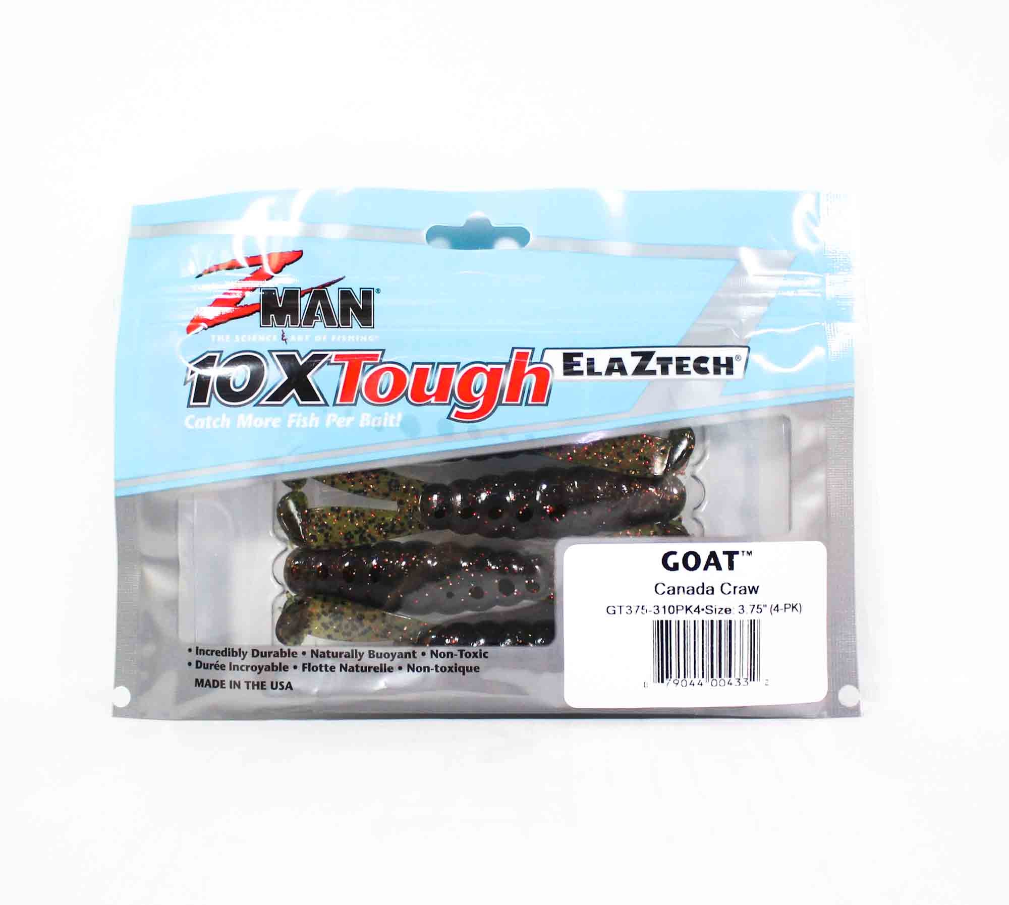 Zman Soft Lure Goat 3.75 Inch 4/Pack Canada Craw (4332)