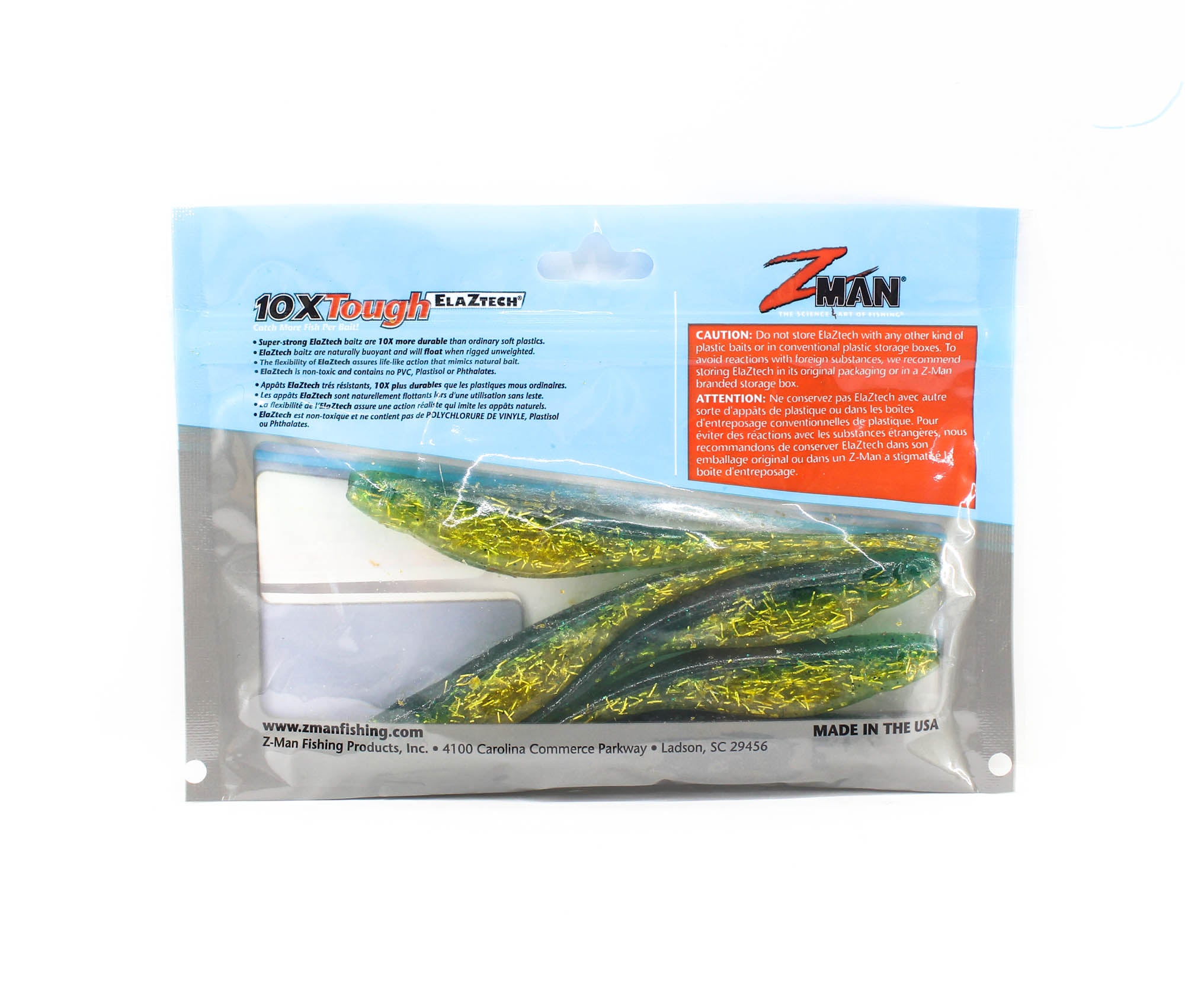 Zman Soft Lure Jerk ShadZ 5 Inch 5/Pack Gitter Done (4370)