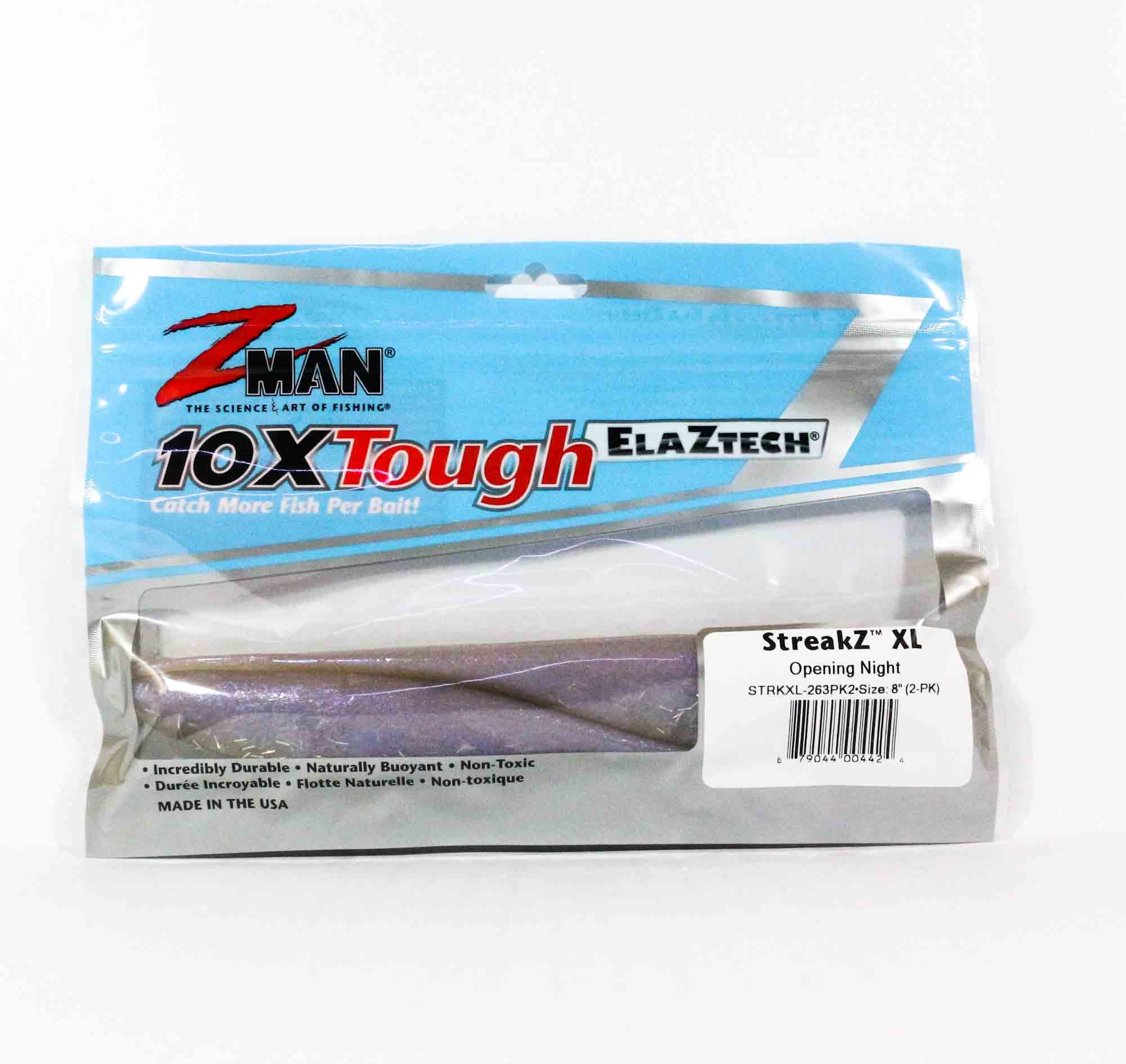Zman Soft Lure StreakZ XL 8 Inch 2/Pack Opening Night (4424)