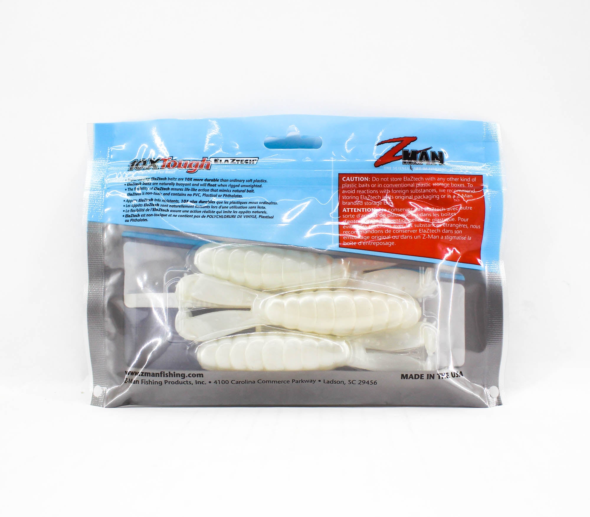 Zman Soft Lure Billy Goat 4.25 Inch 3/Pack Pearl (4660)