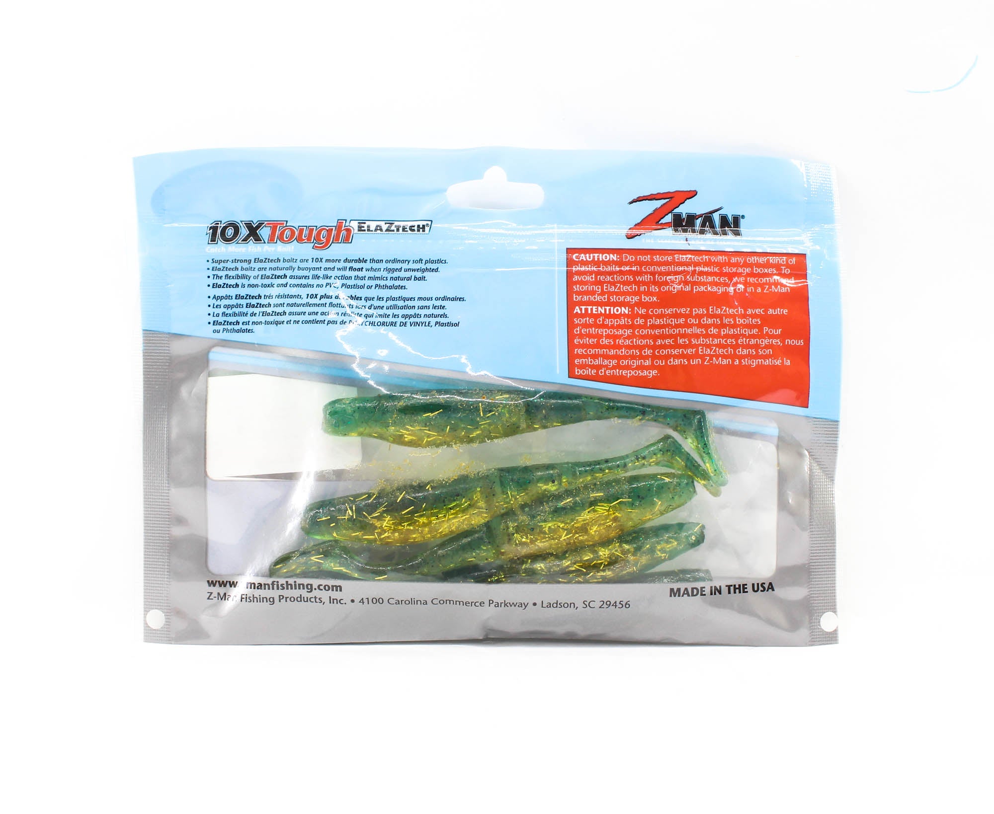 Zman Soft Lure Scented PaddlerZ 4 Inch 5/Pack Gitter Done (4691)