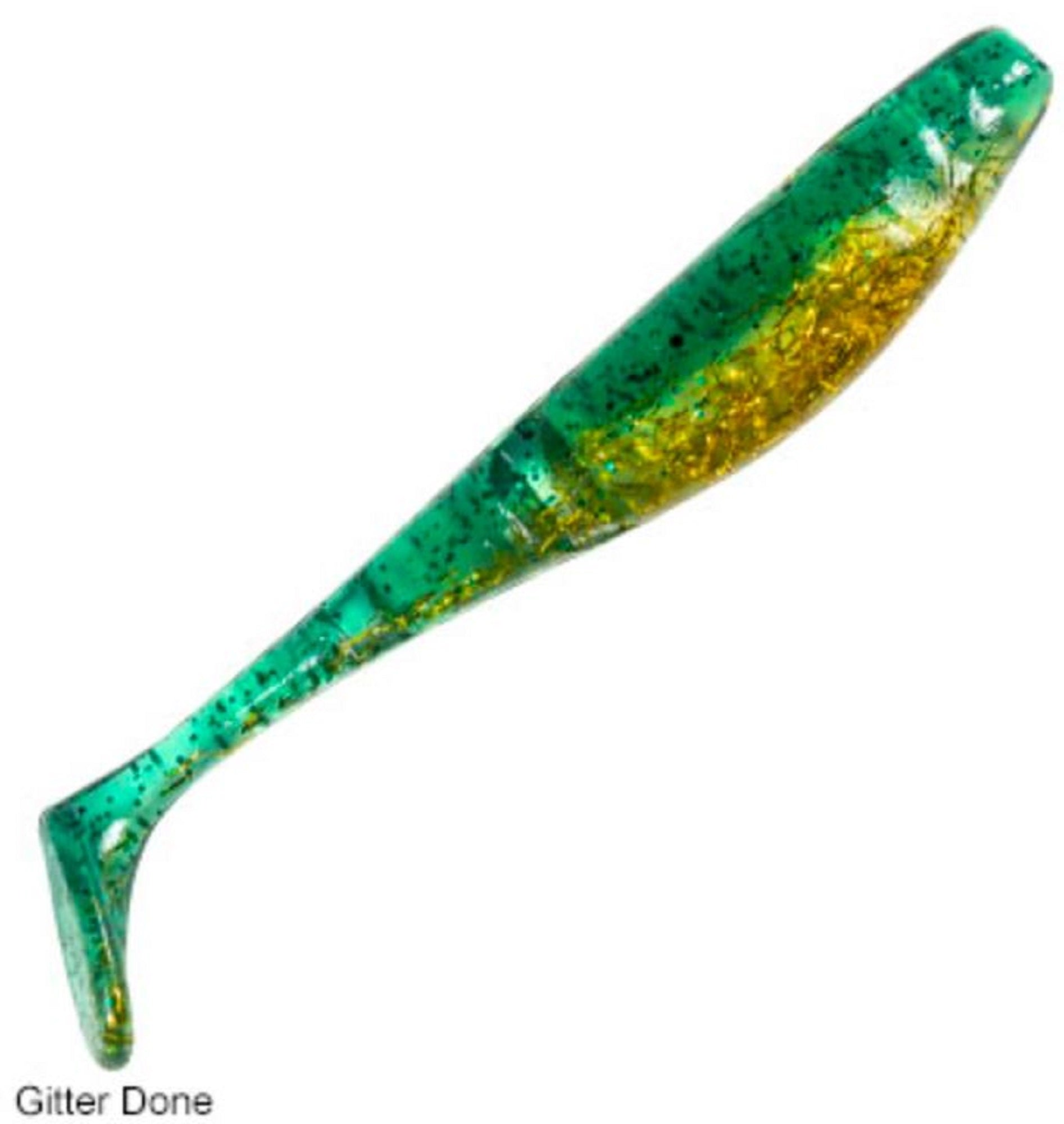 Zman Soft Lure Scented PaddlerZ 4 Inch 5/Pack Gitter Done (4691)