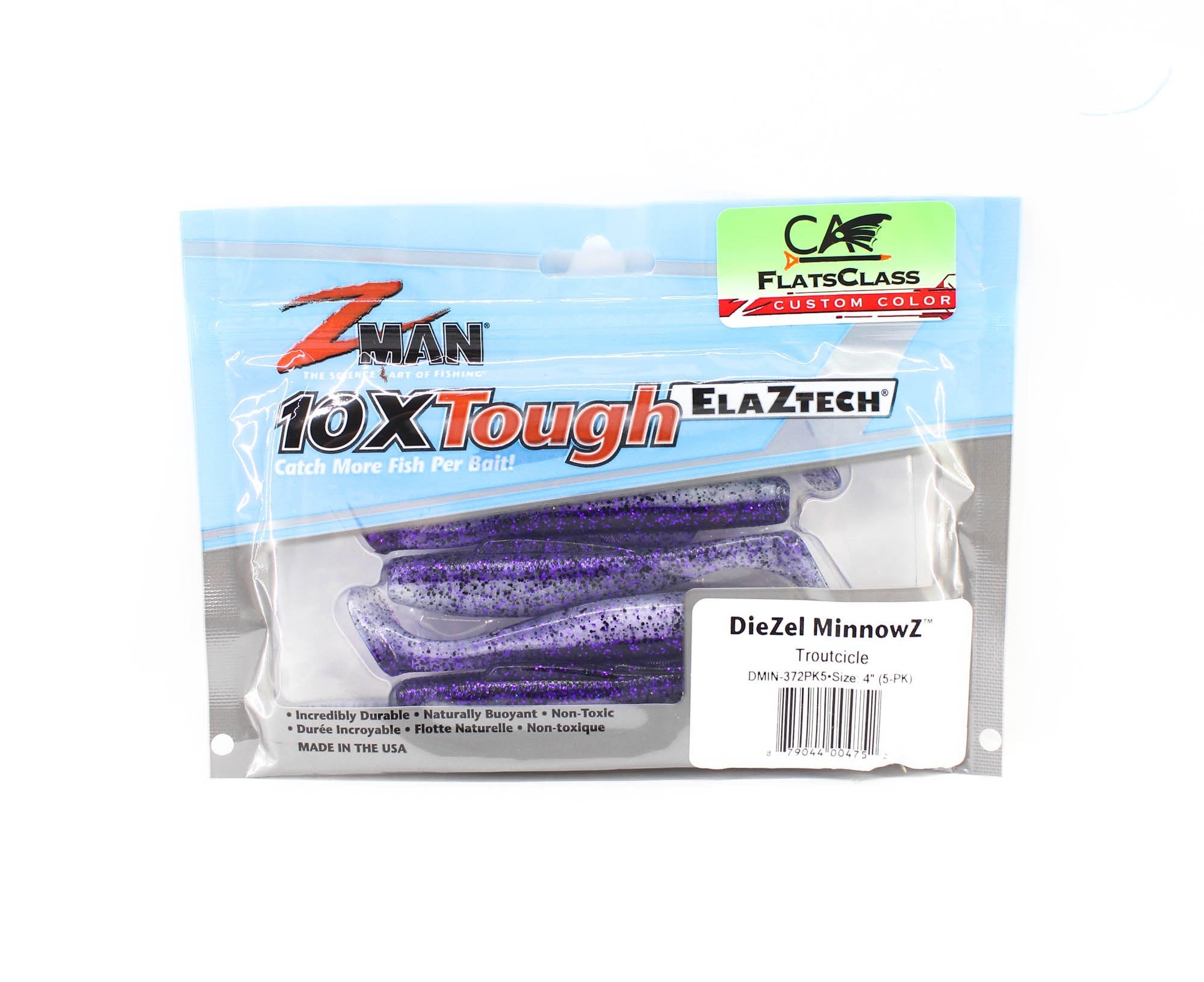 Zman Soft Lure Diezel MinnowZ 4 Inch 5/Pack Troutcicle (4752)