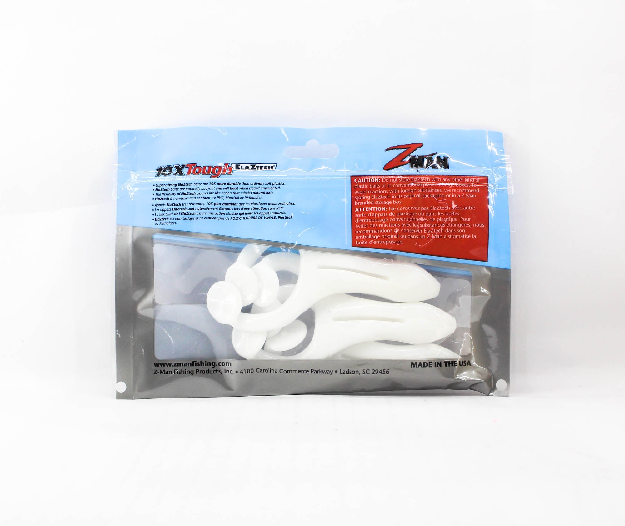 Zman Soft Lure Hard Leg Frogz 4 Inch 3/Pack White (4950)