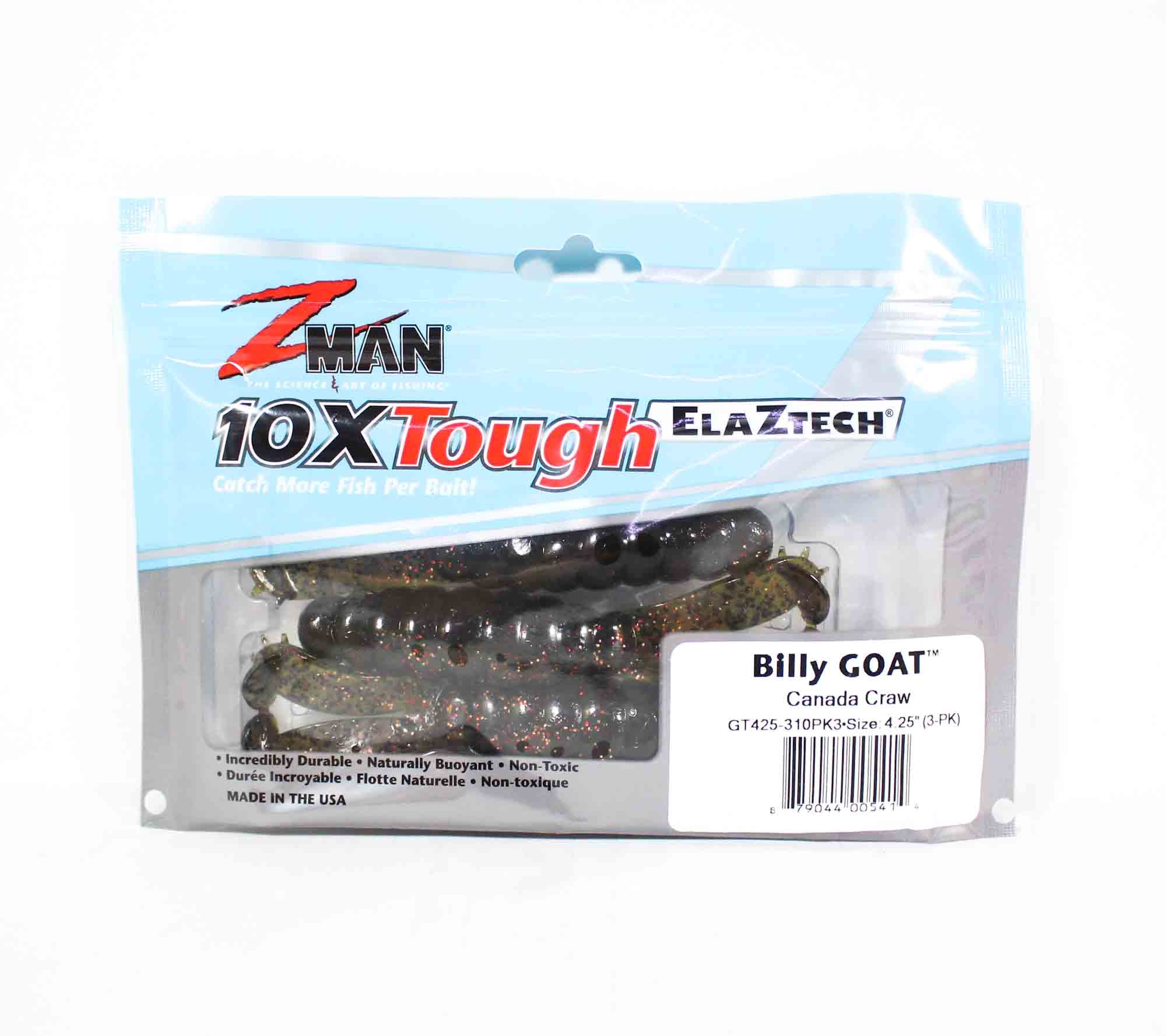 Zman Soft Lure Billy Goat 4.25 Inch 3/Pack Canada Craw (5414)