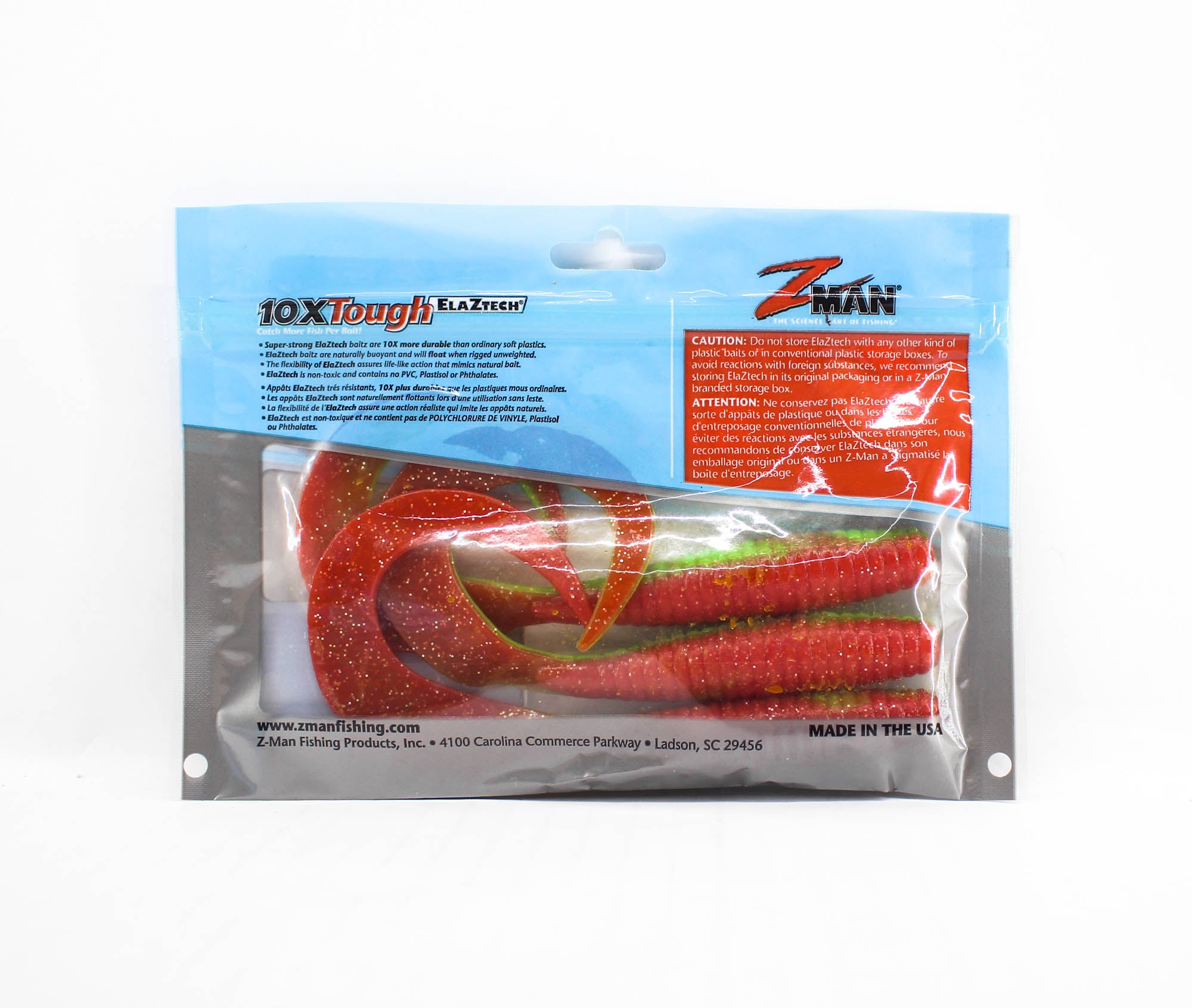 Zman Soft Lure DoormatadorZ 6 Inch 3/Pack Nuked Chicken Glow (5841)
