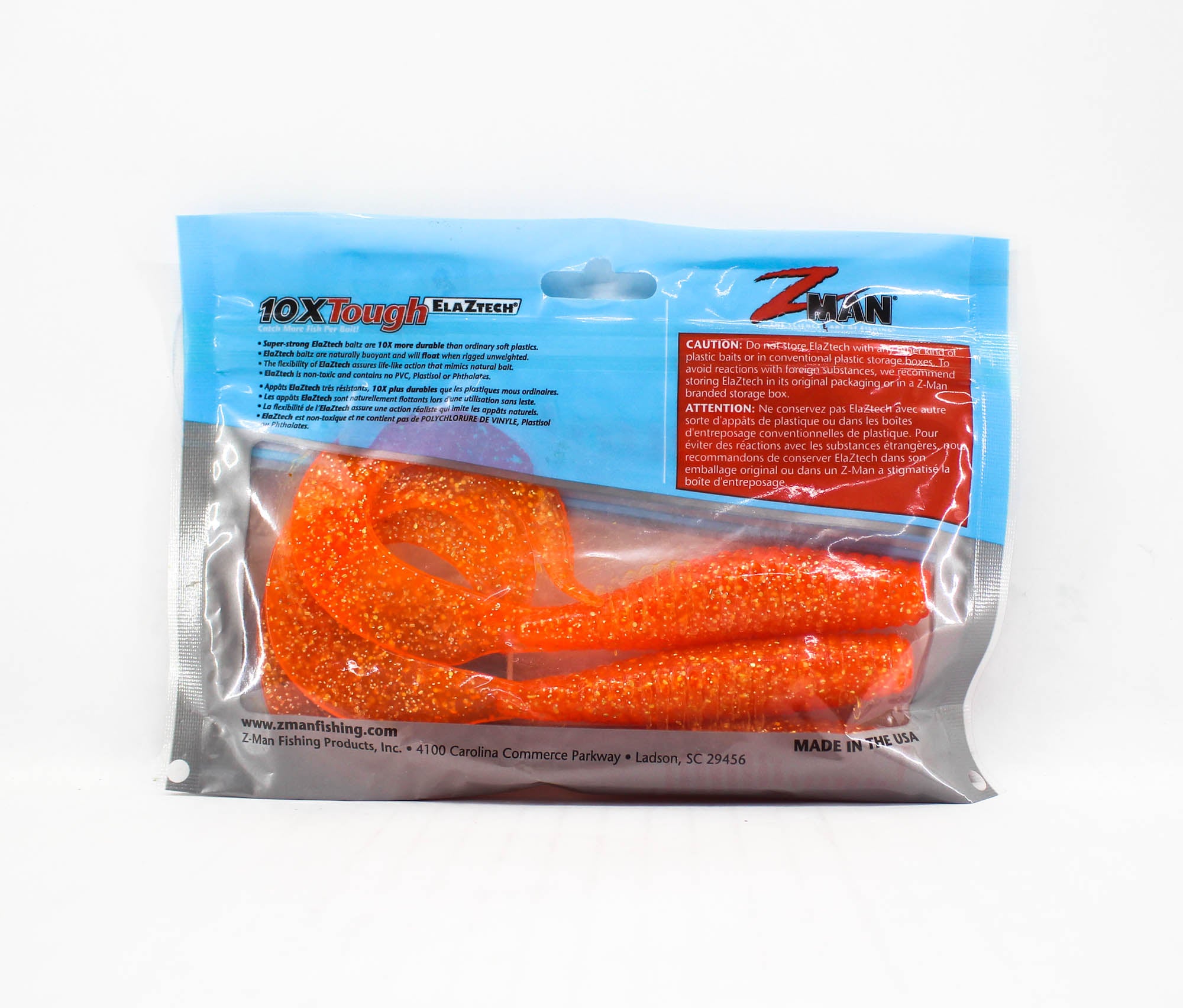 Zman Soft Lure DoormatadorZ 6 Inch 3/Pack Atomic Sunrise (5889)