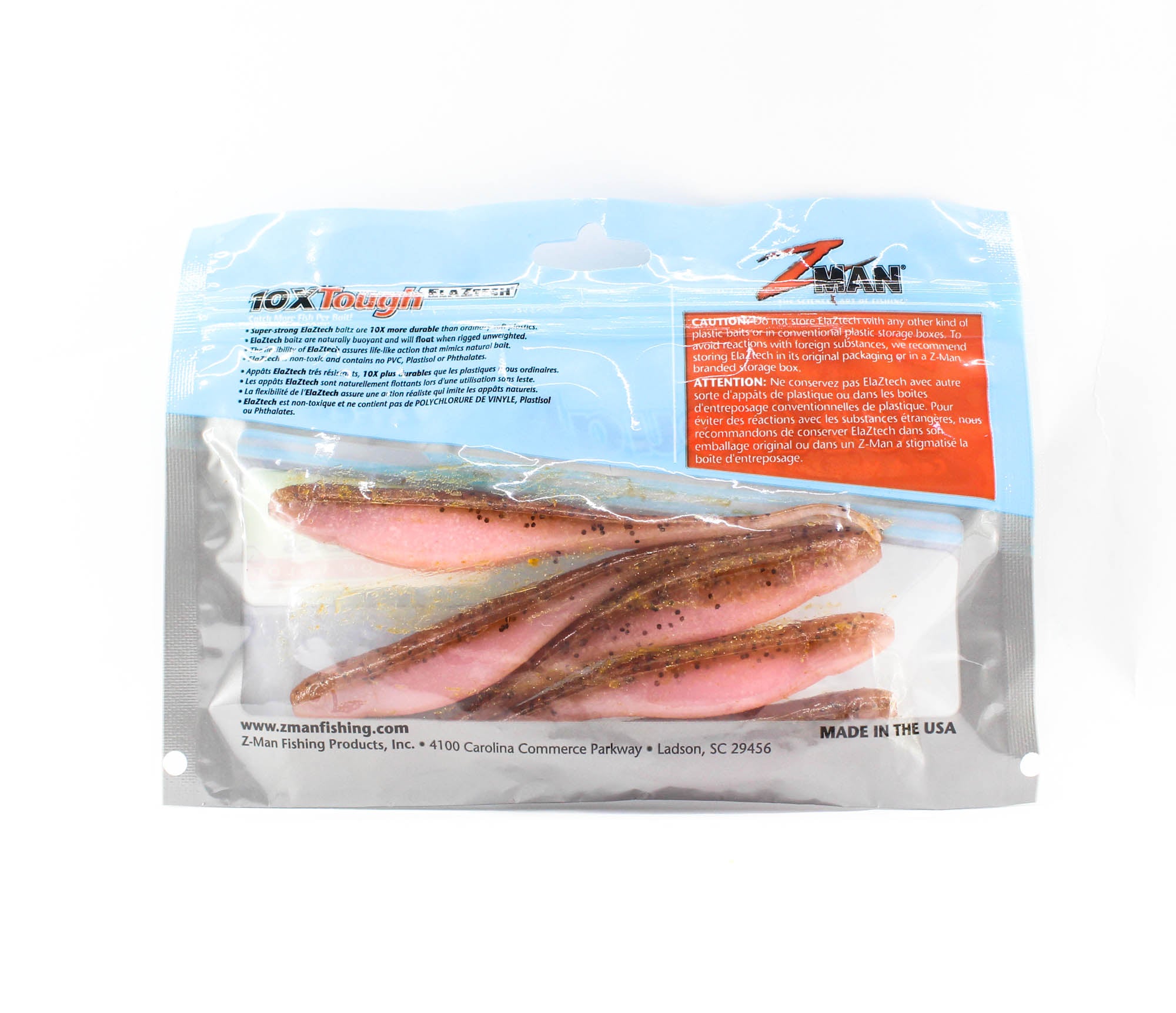 Zman Soft Lure Jerk ShadZ 5 Inch 5/Pack Fried Bologna (6008)