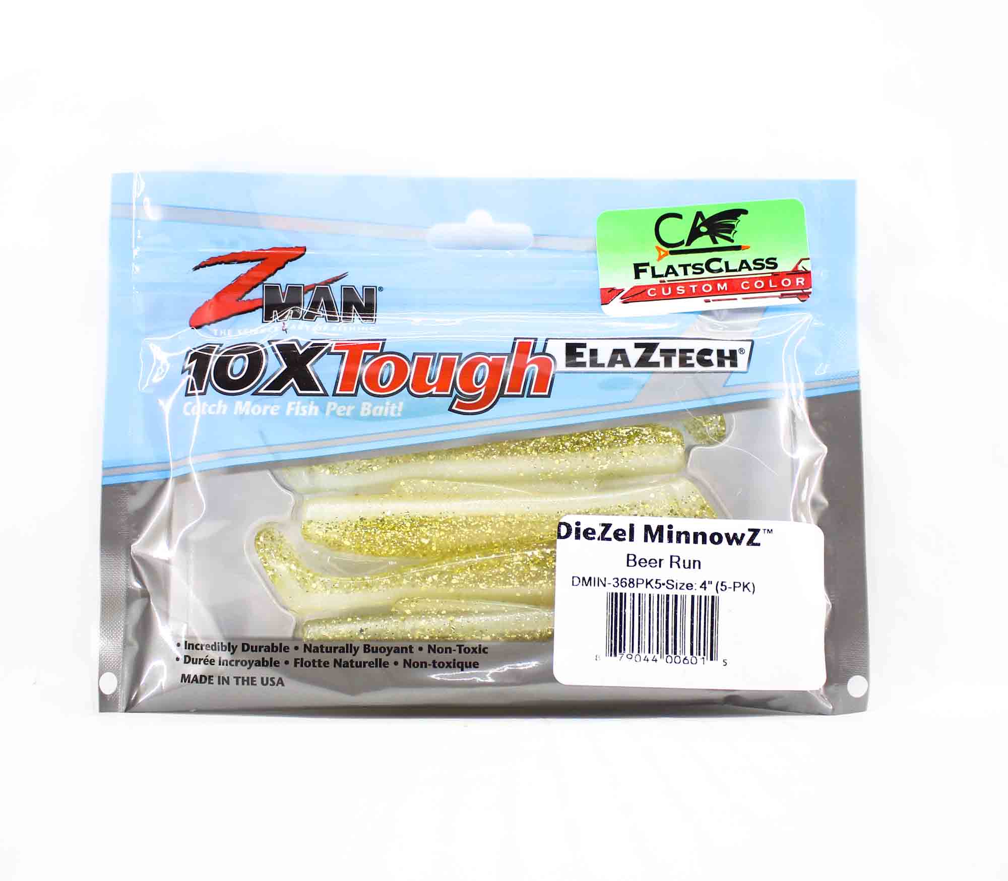 Zman Soft Lure Diezel MinnowZ 4 Inch 5/Pack Beer Run (6015)