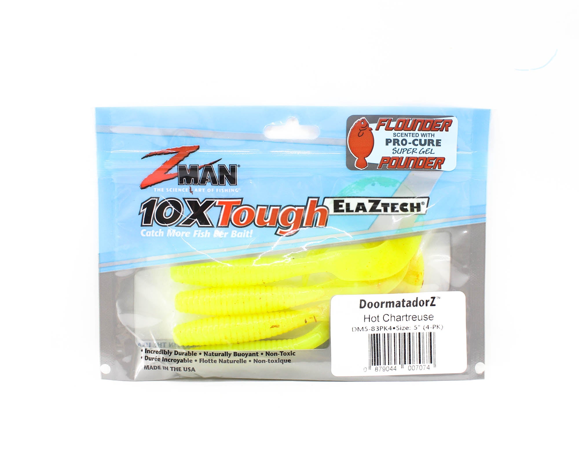 Zman Soft Lure DoormatadorZ 5 Inch 4/Pack Hot Chart (7074)
