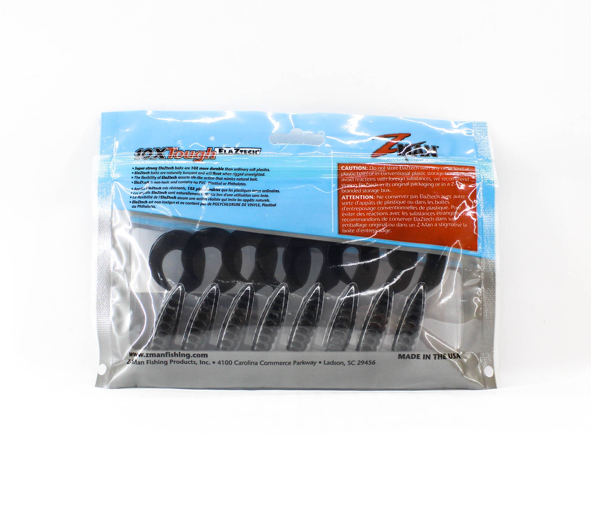 Zman Soft Lure GrubZ 2.5 Inch 8/Pack Black (7722)