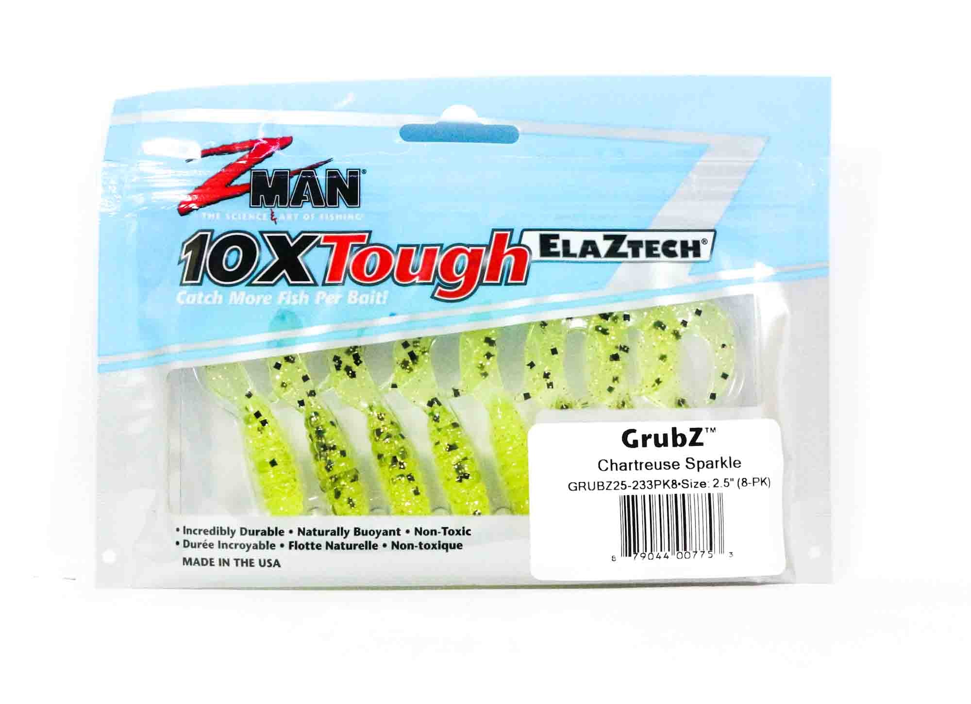 Zman Soft Lure GrubZ 2.5 Inch 8/Pack Chart Sparkle (7753)