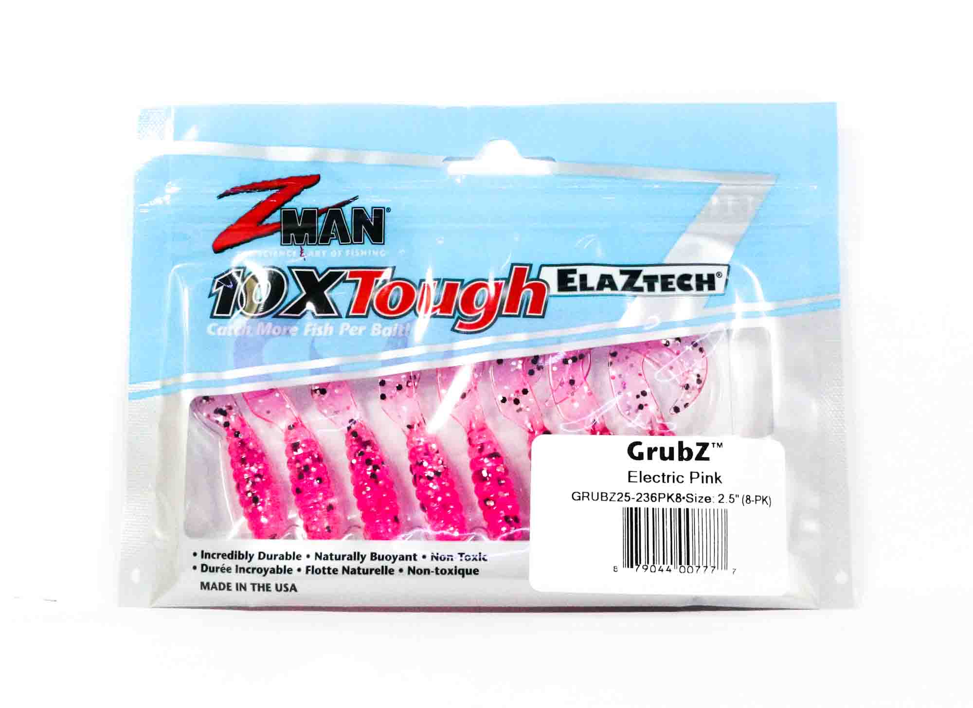 Zman Soft Lure GrubZ 2.5 Inch 8/Pack Electric Pink (7777)