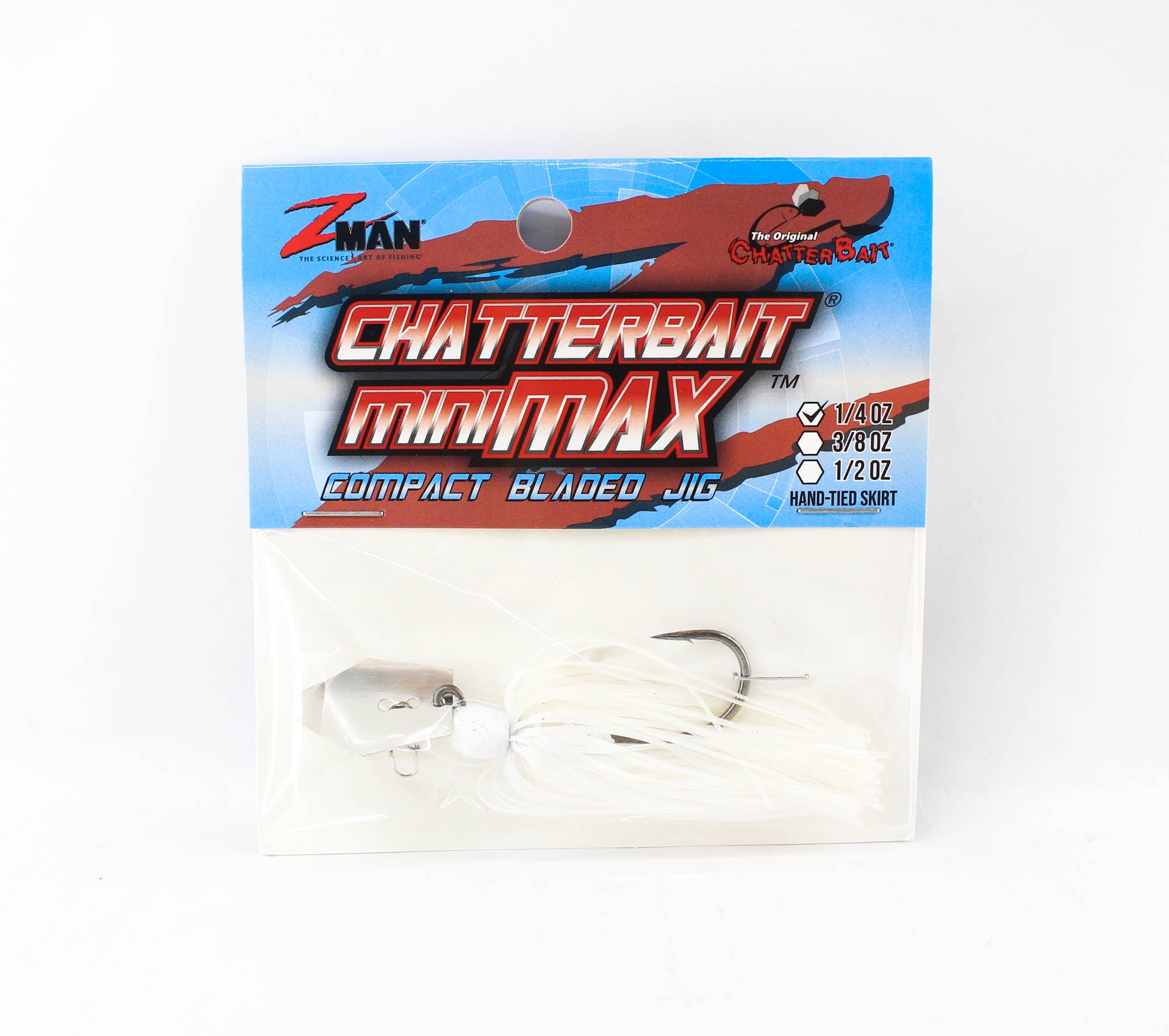 Zman Chatterbait Mini Max Sinking Lure 1/4 Oz Pearl Ghost (7784)