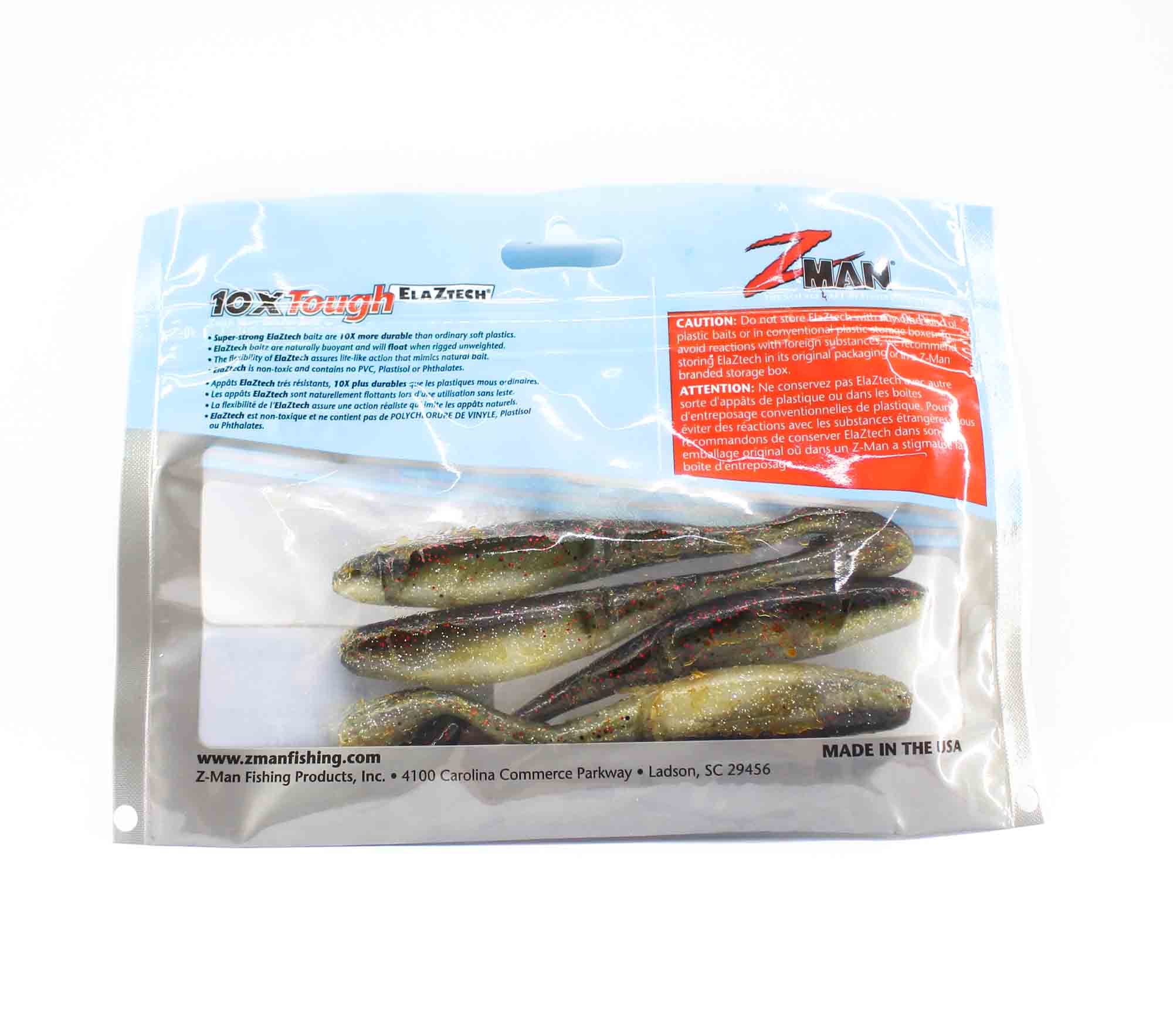 Zman Soft Lure Scented PaddlerZ 4 Inch 5/Pack Red Bone (8200)