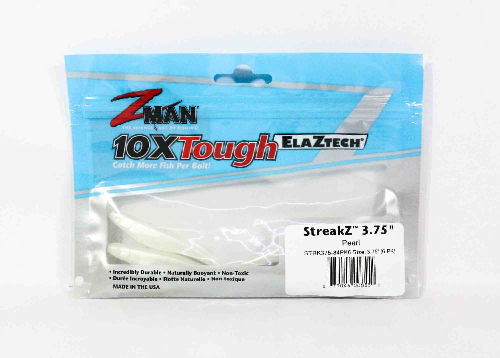 Zman Soft Lure StreakZ 3.75 Inch 6/Pack Pearl (8552)