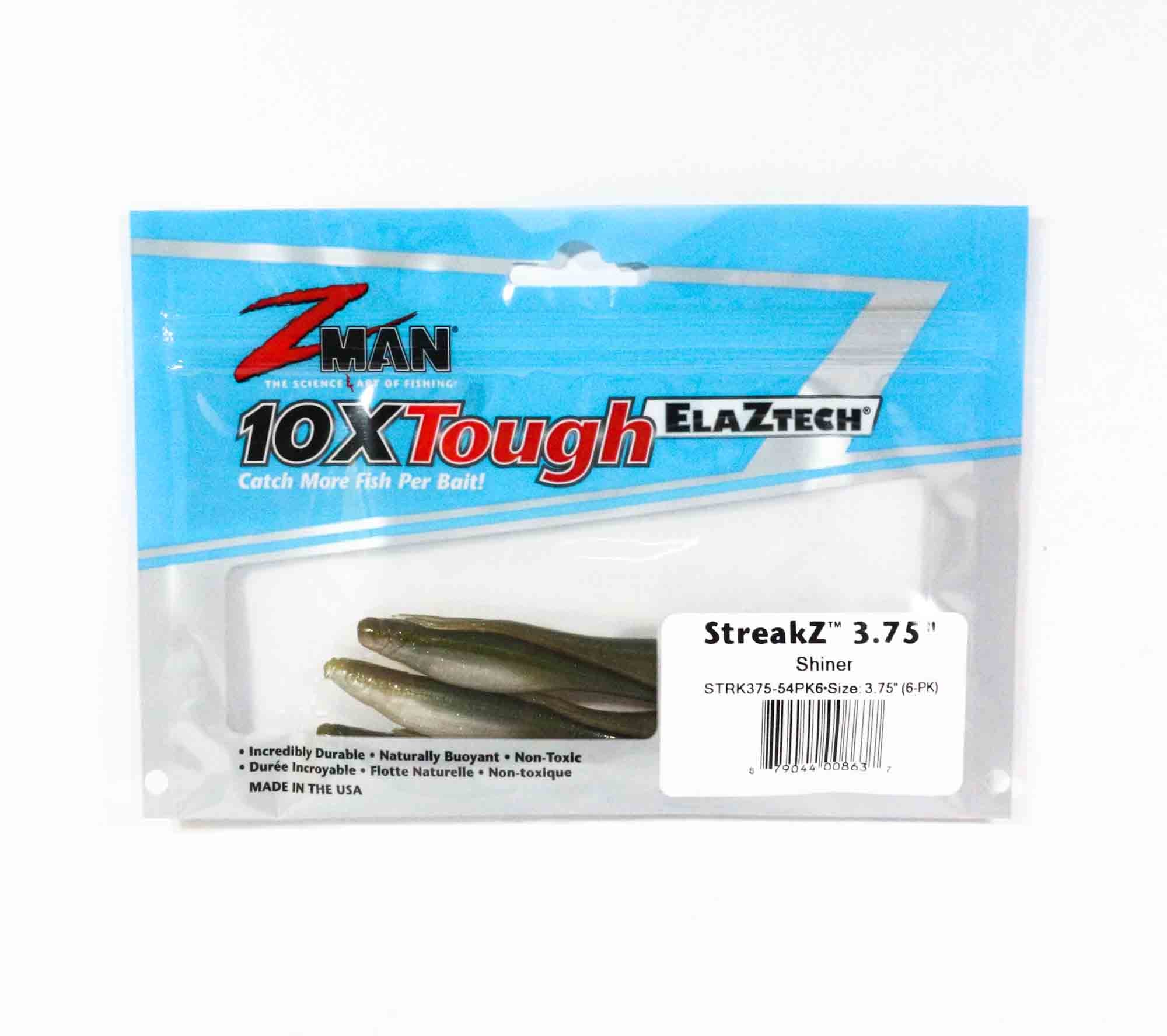 Zman Soft Lure StreakZ 3.75 Inch 6/Pack Shiner (8637)