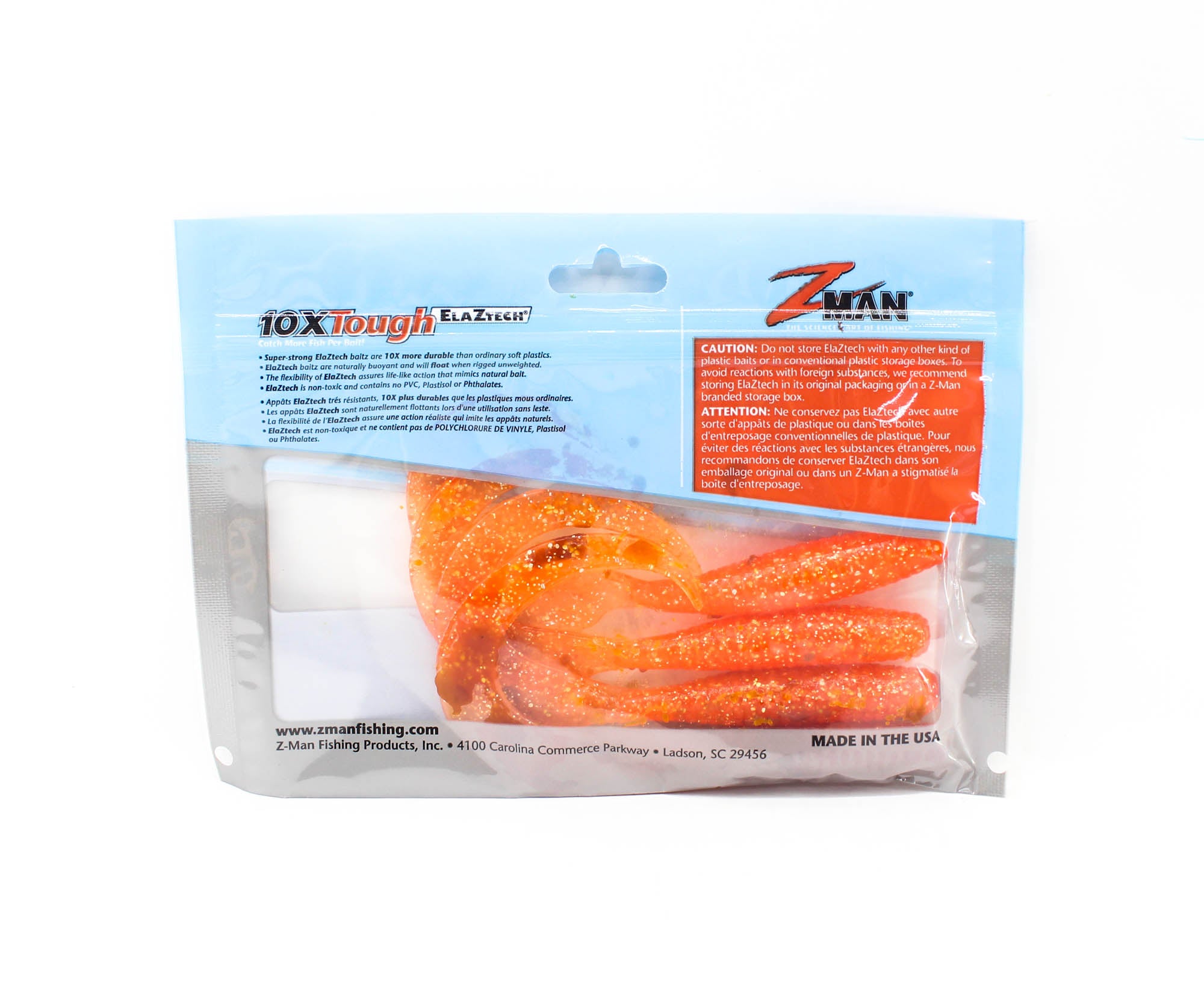 Zman Soft Lure DoormatadorZ 5 Inch 4/Pack Atomic Sunrise (8842)