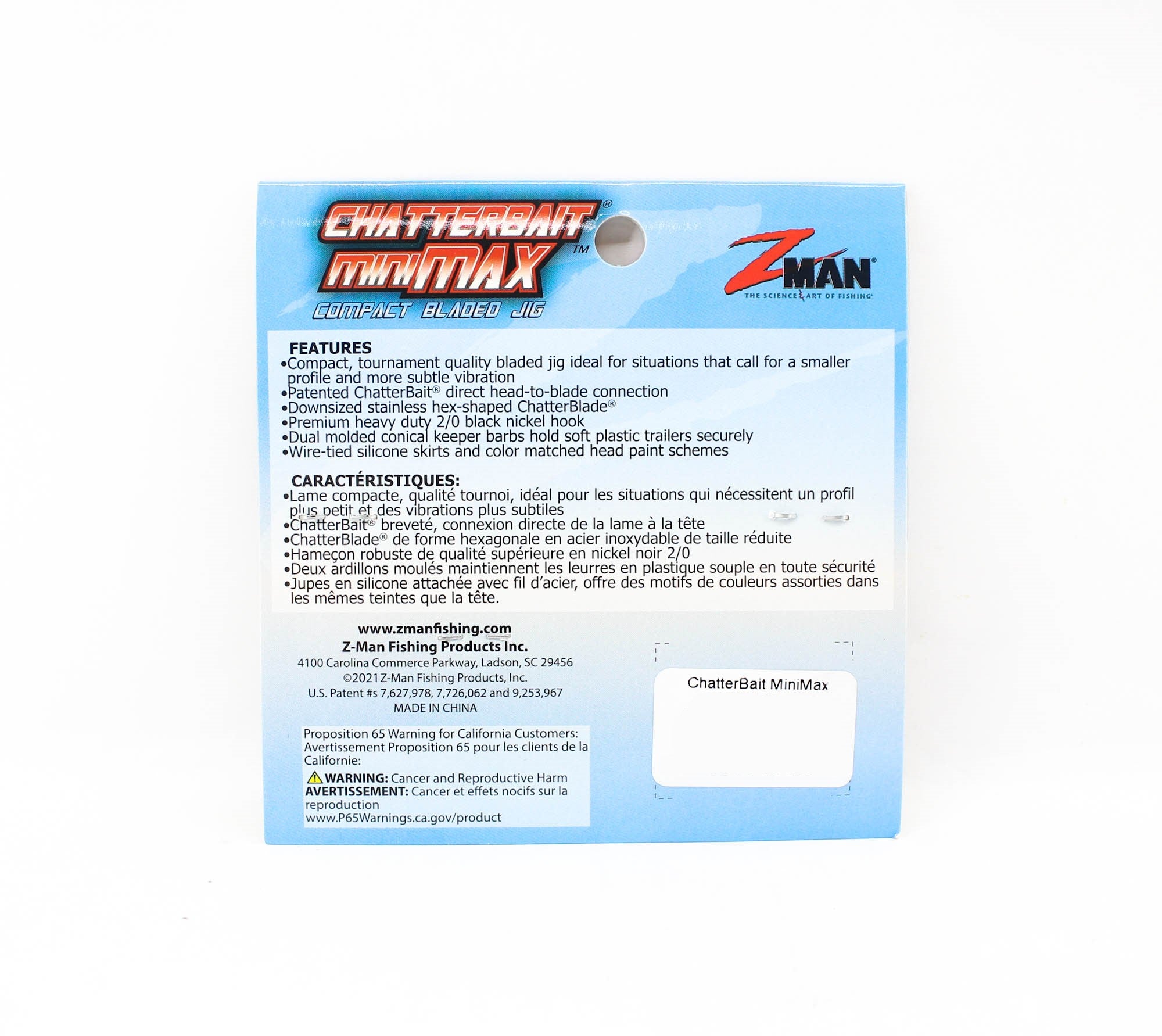 Zman Chatterbait Mini Max Sinking Lure 3/8 Oz Fire Craw (8910)
