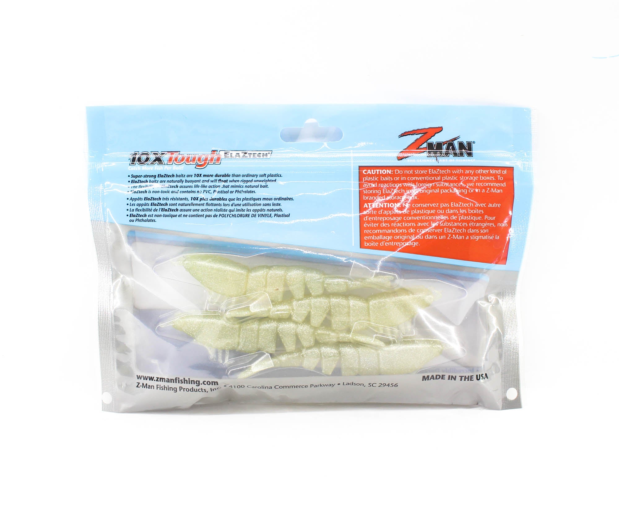 Zman Soft Lure Shrimpz 3.5 Inch 4/Pack Slam Shady (9399)