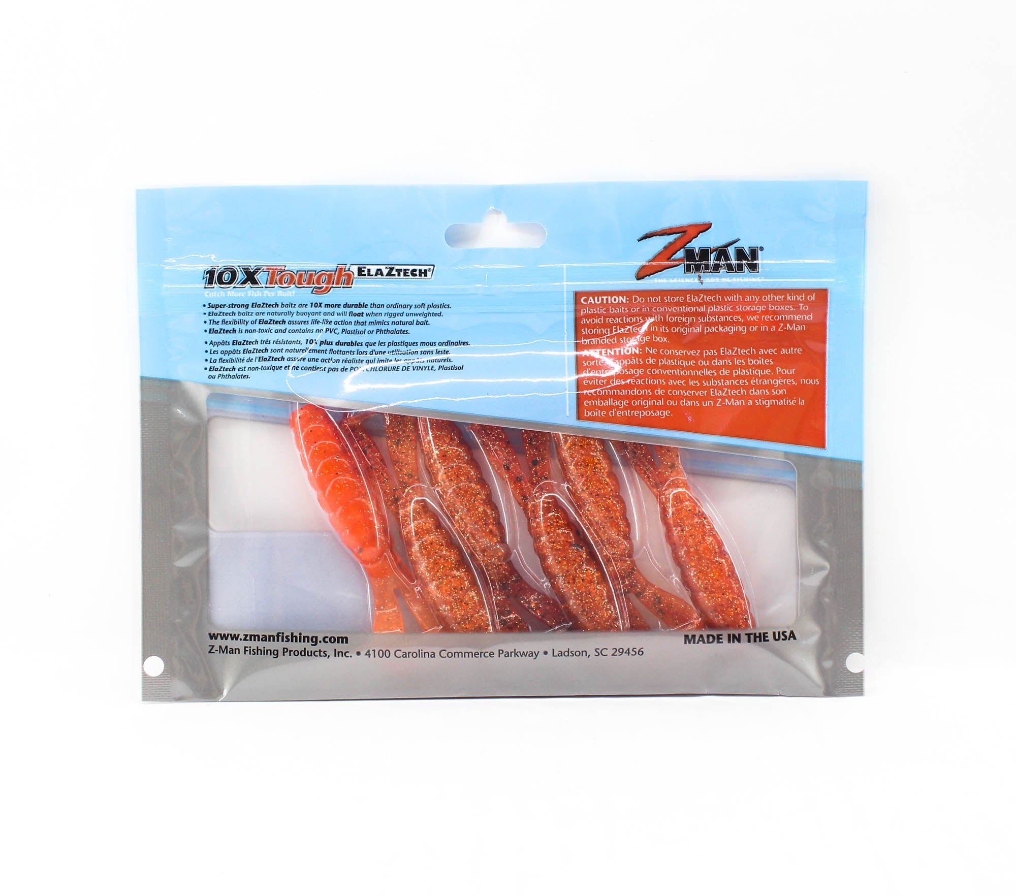 Zman Soft Lure Baby Goat 3 Inch 6/Pack Fire Craw (9436)