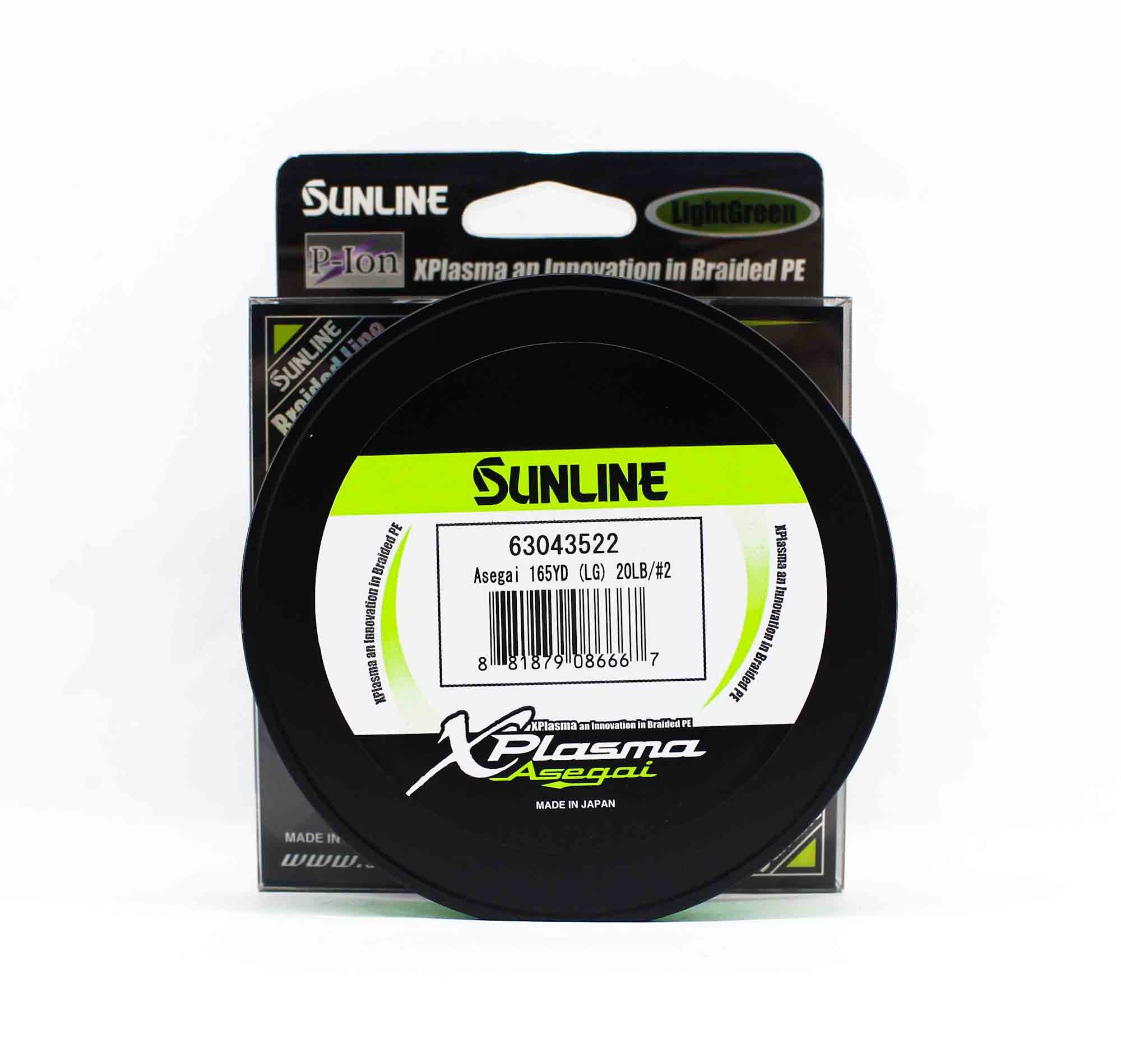 Sunline P.E Line Asegai Xplasma 165yds P.E 2 20lb Light Green (6667)