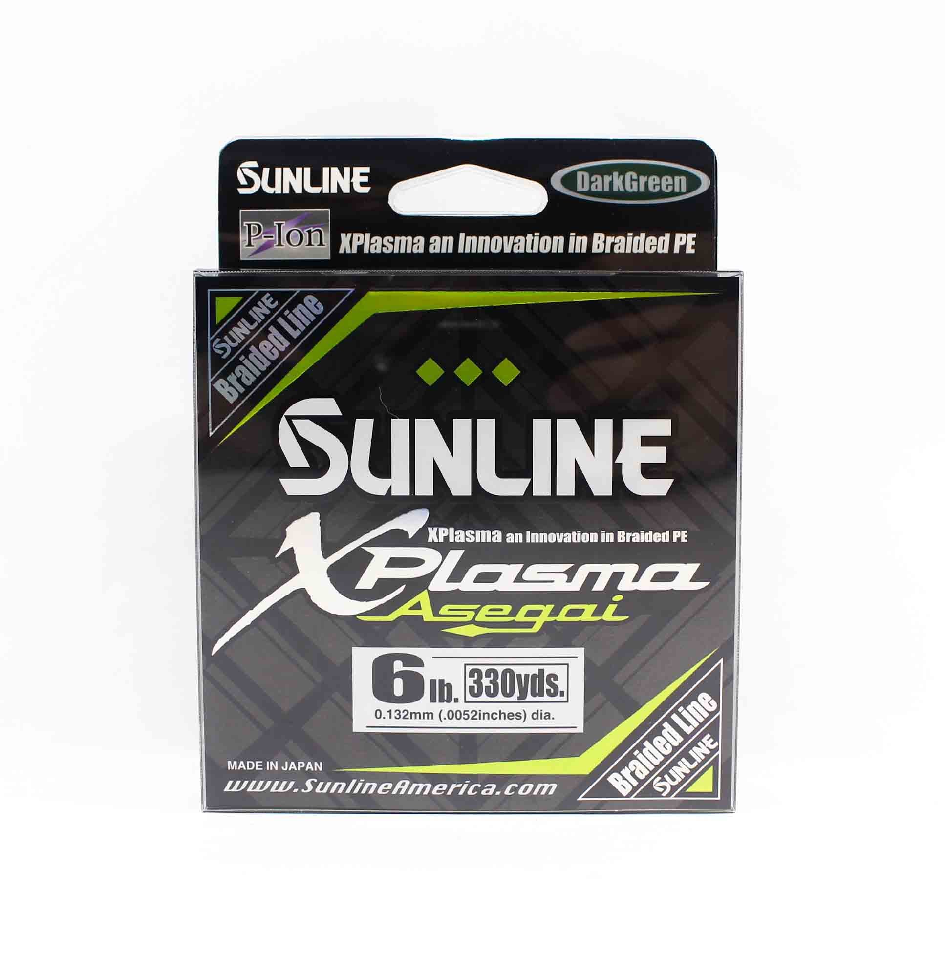 Sunline P.E Line Asegai Xplasma 330yds P.E 0.6 6lb Dark Green (6865)