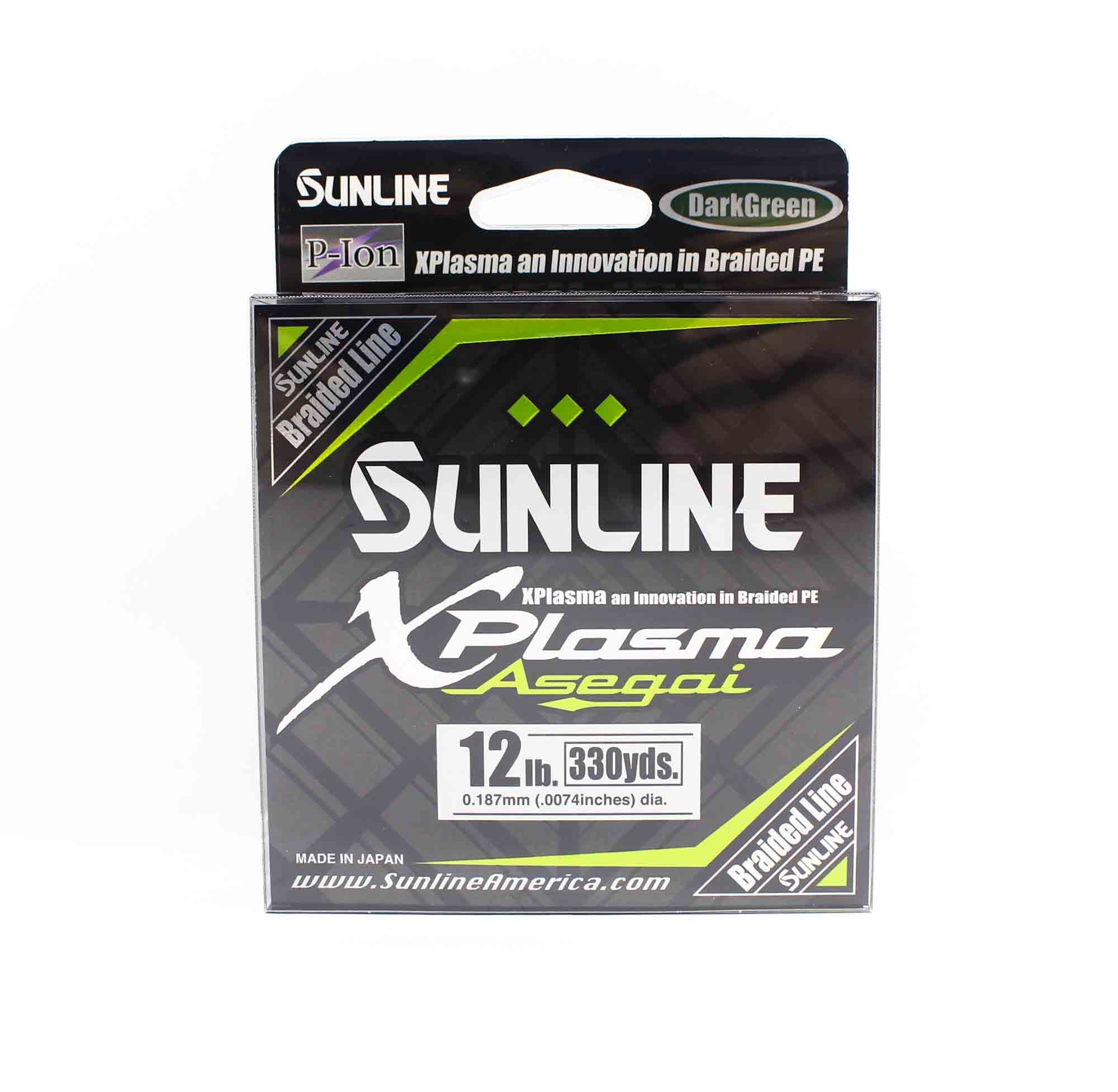 Sunline P.E Line Asegai Xplasma 330yds P.E 1.2 12lb Dark Green (6896)